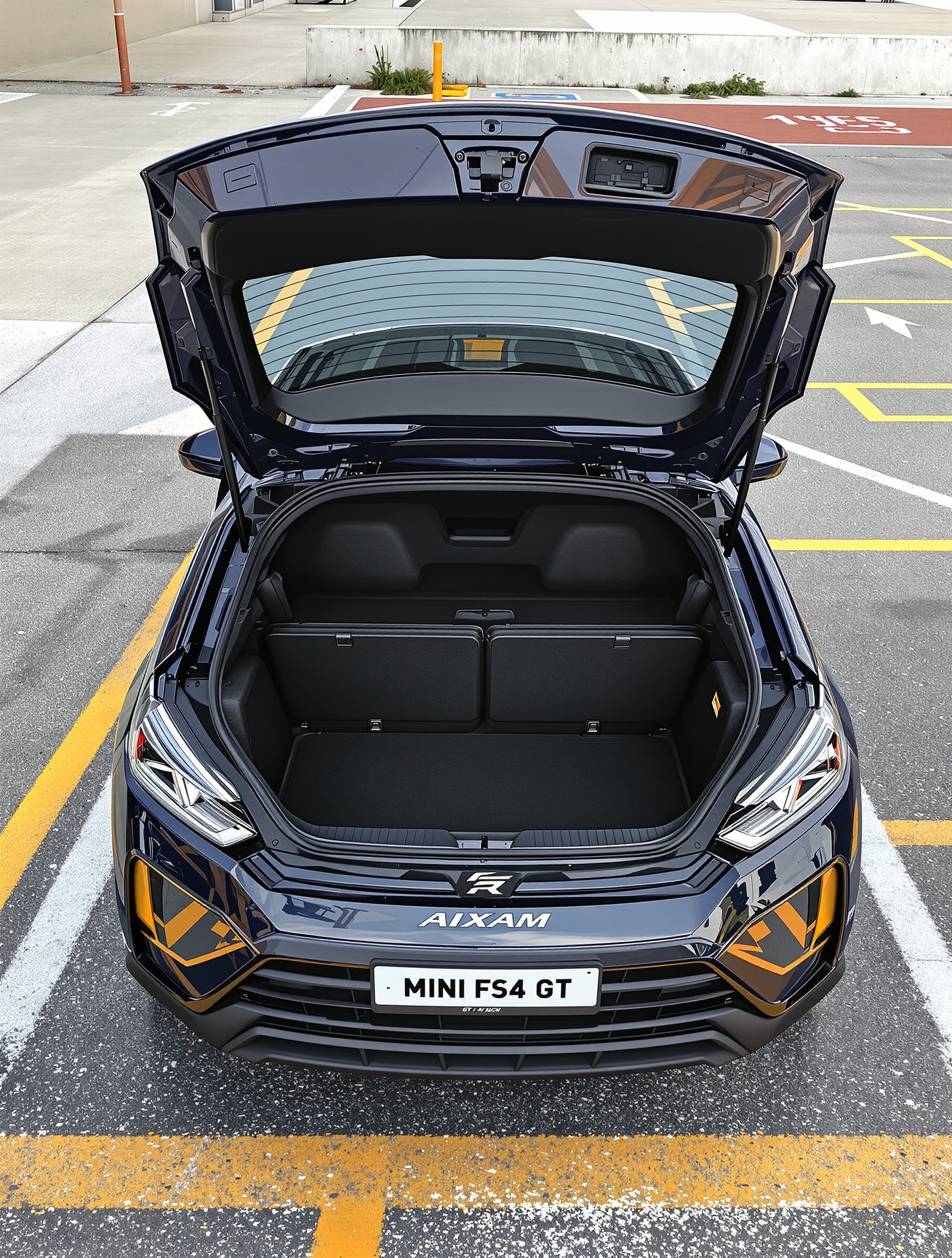 Aixam Crossline GT 4 places mini SUV coffre ouvert