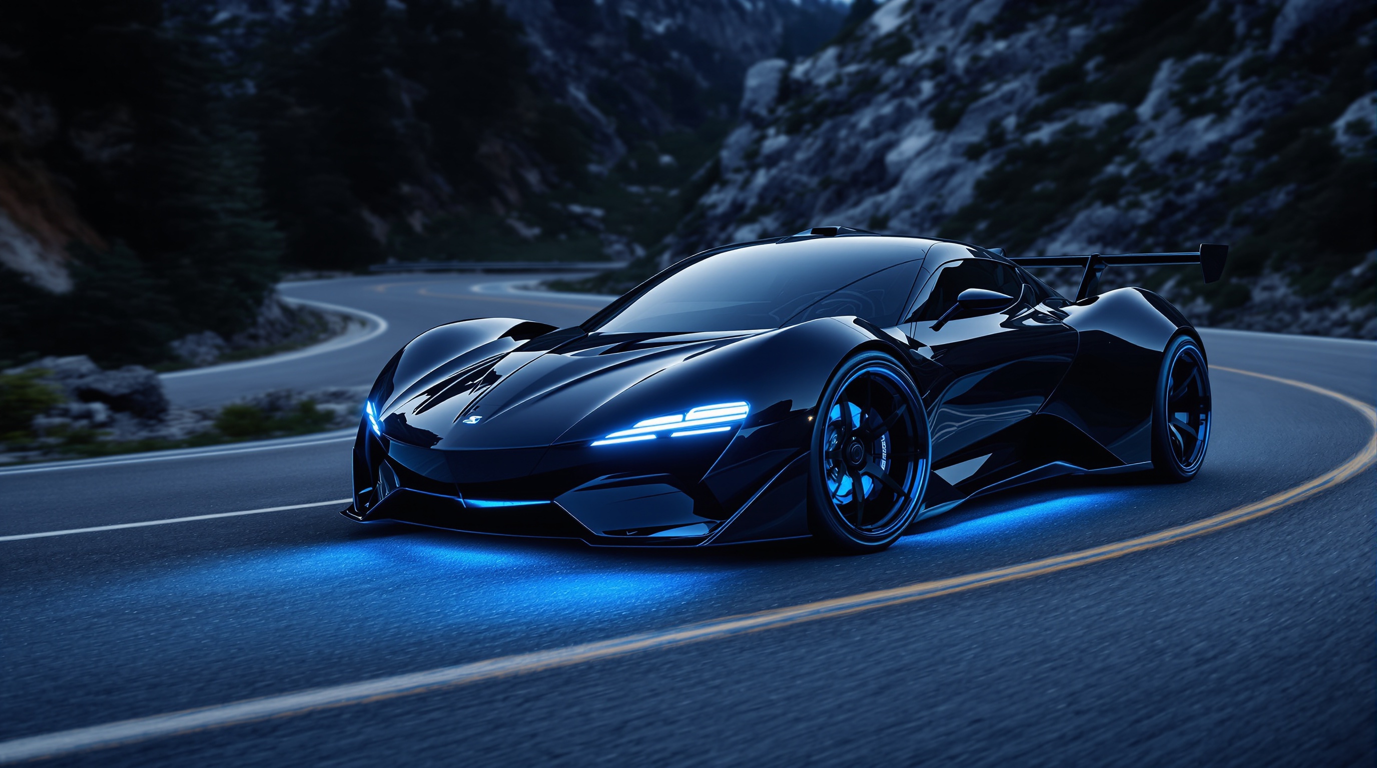 Alpine A290 électrique bleue sportive route sinueuse