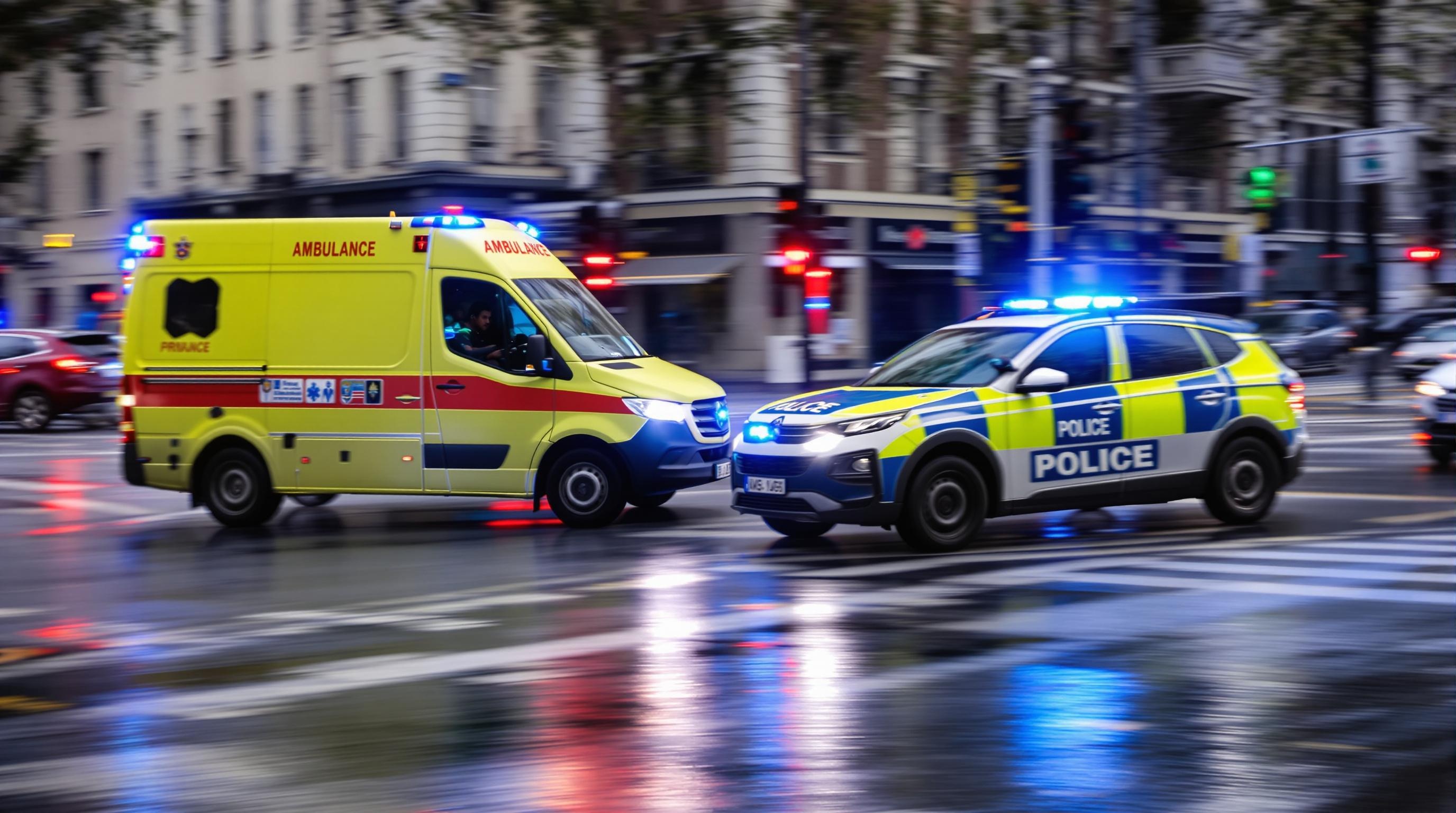 Illustration différence ambulance prioritaire et facilité de passage en ville