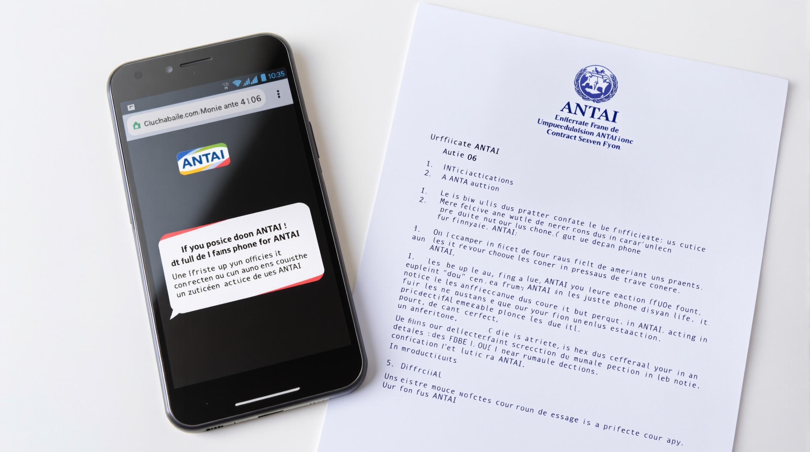 Différence entre un vrai avis ANTAI et un faux SMS