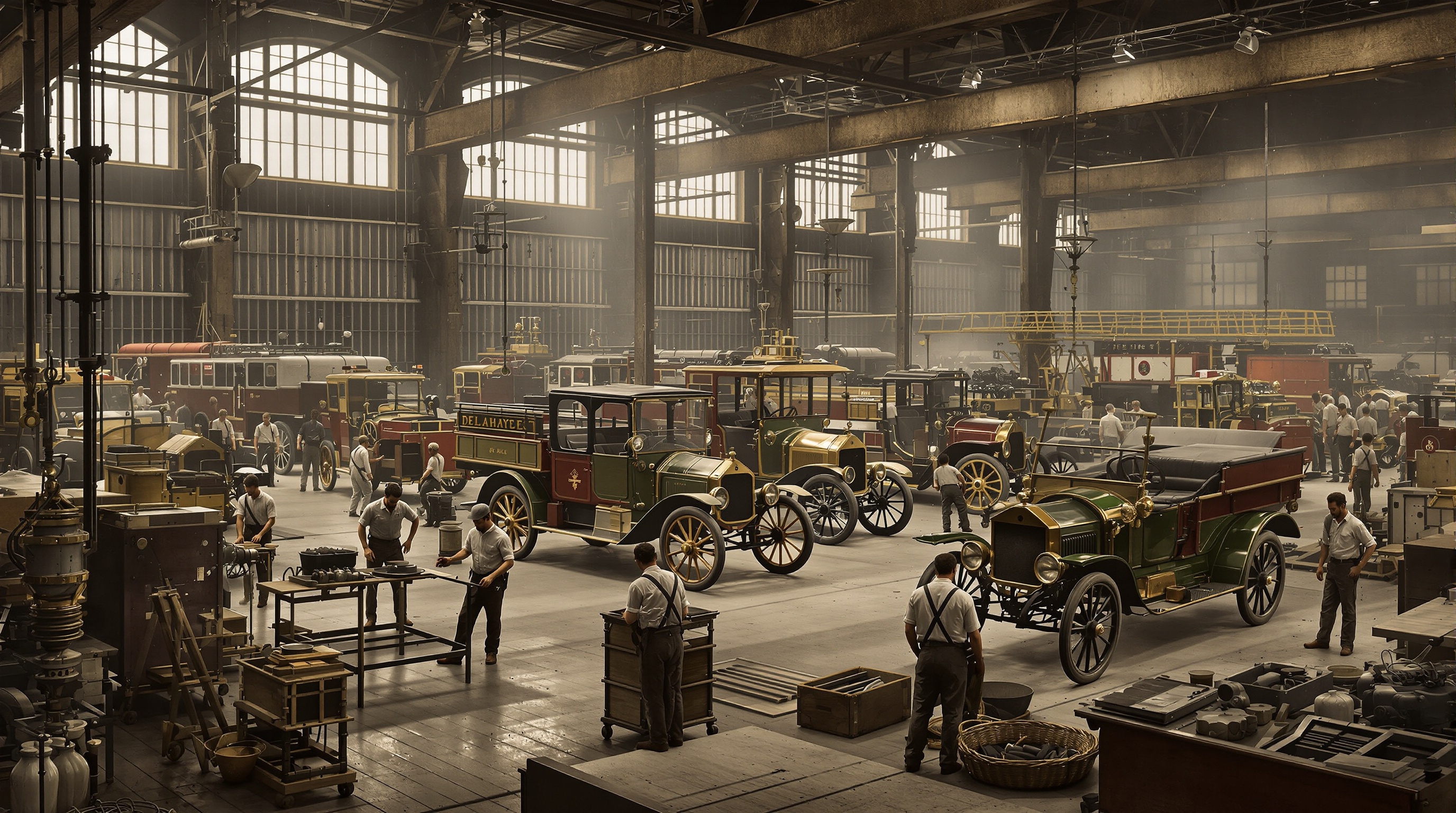 Atelier Delahaye XIXe siècle : premiers modèles camions et voitures