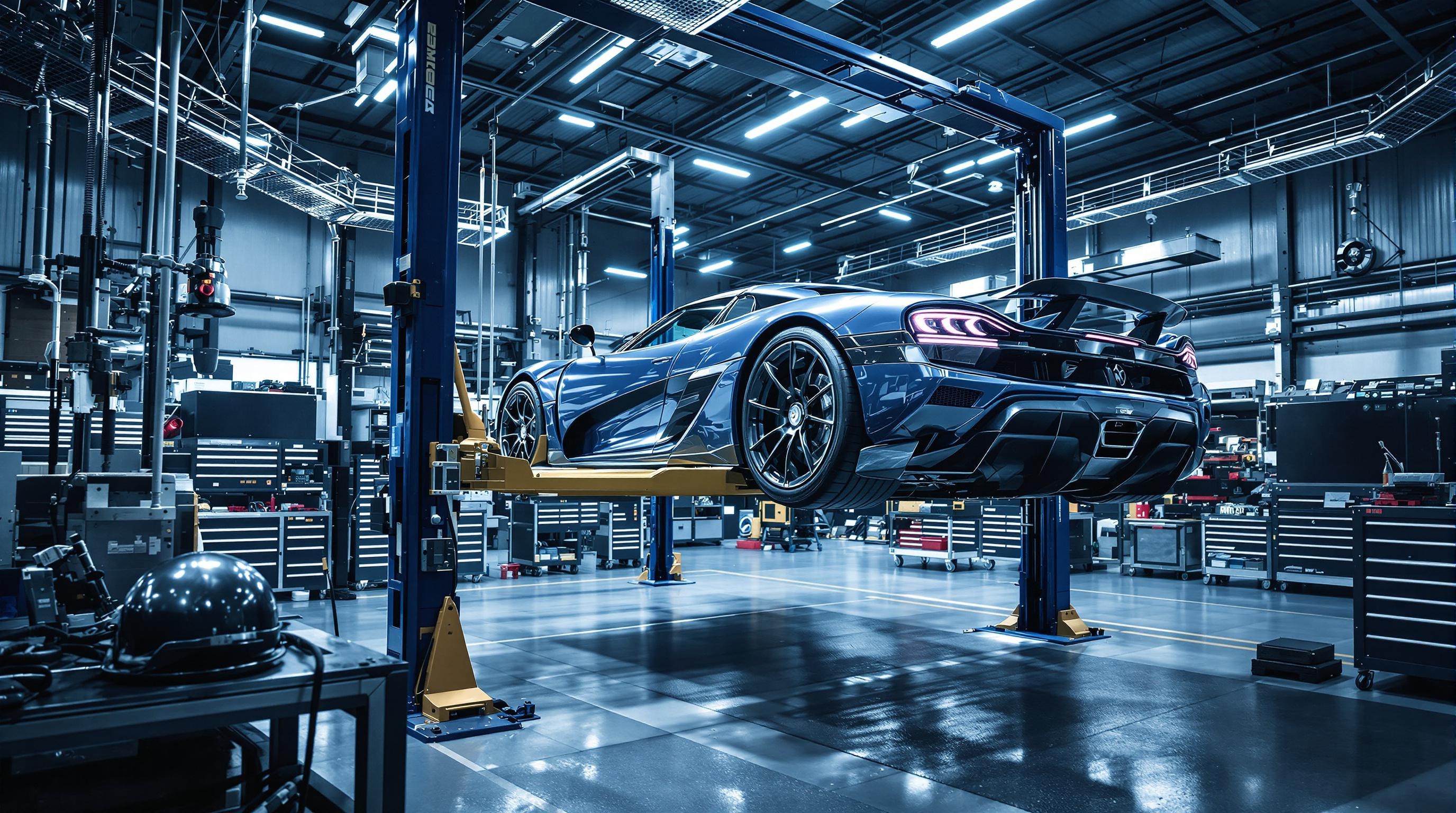 Atelier Koenigsegg avec une ambiance viking suédoise