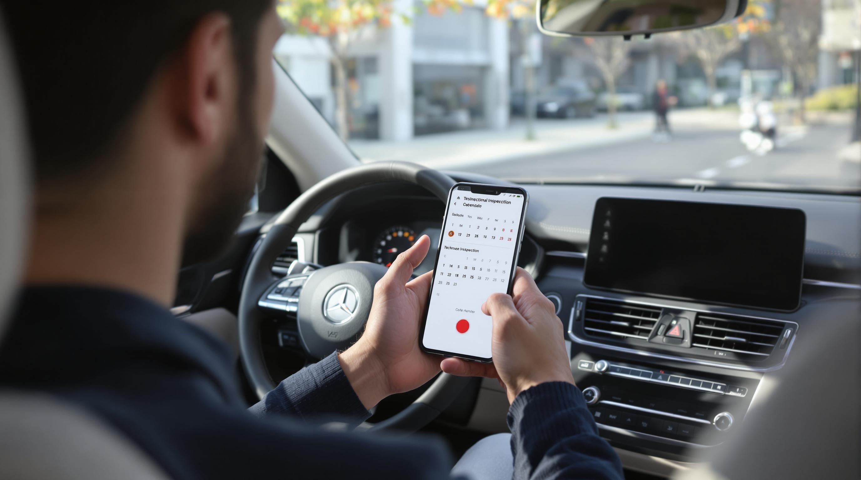 Programmation d’un rappel pour le contrôle technique sur smartphone