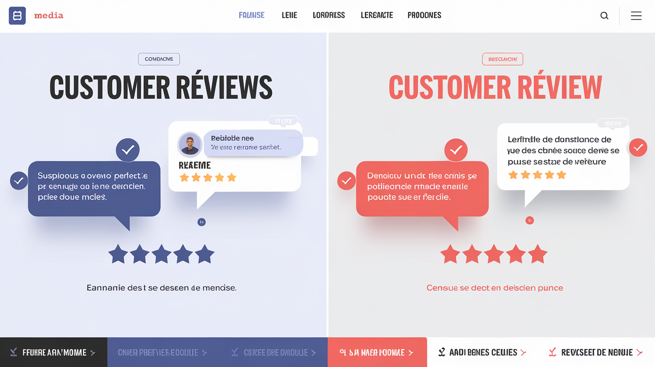Comparer un faux avis client suspect et un avis client crédible sur garage auto