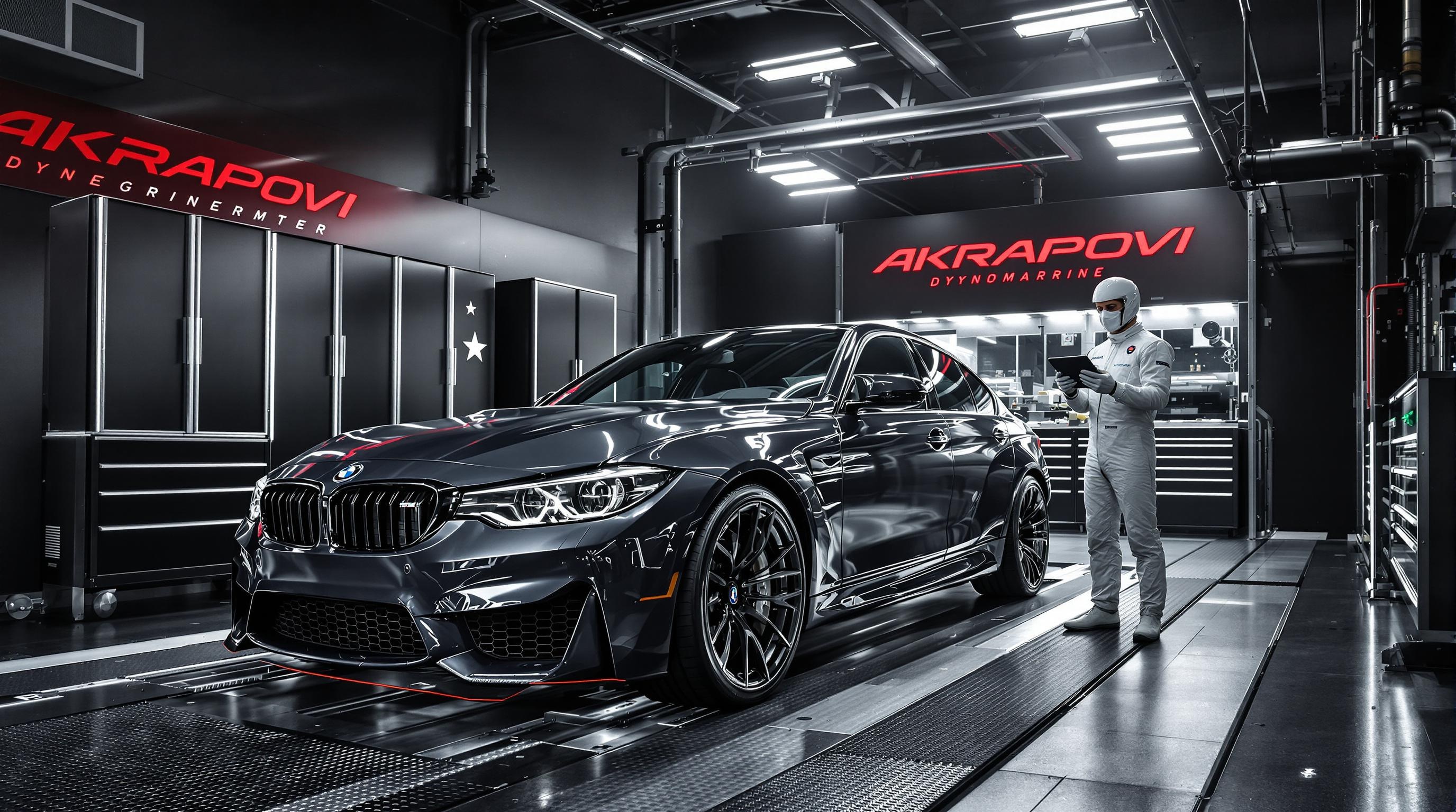 BMW M3 sur banc de puissance Akrapovič chez BR-Performance