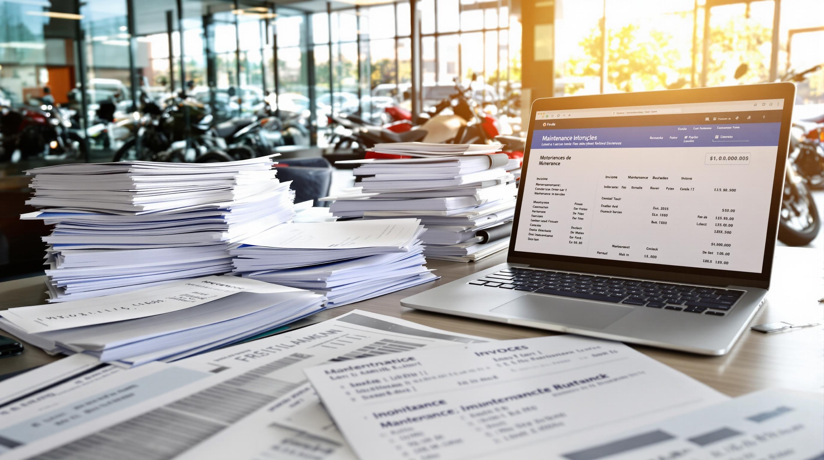 Dossier reprise moto Rennes : factures entretien, historique, carnet.