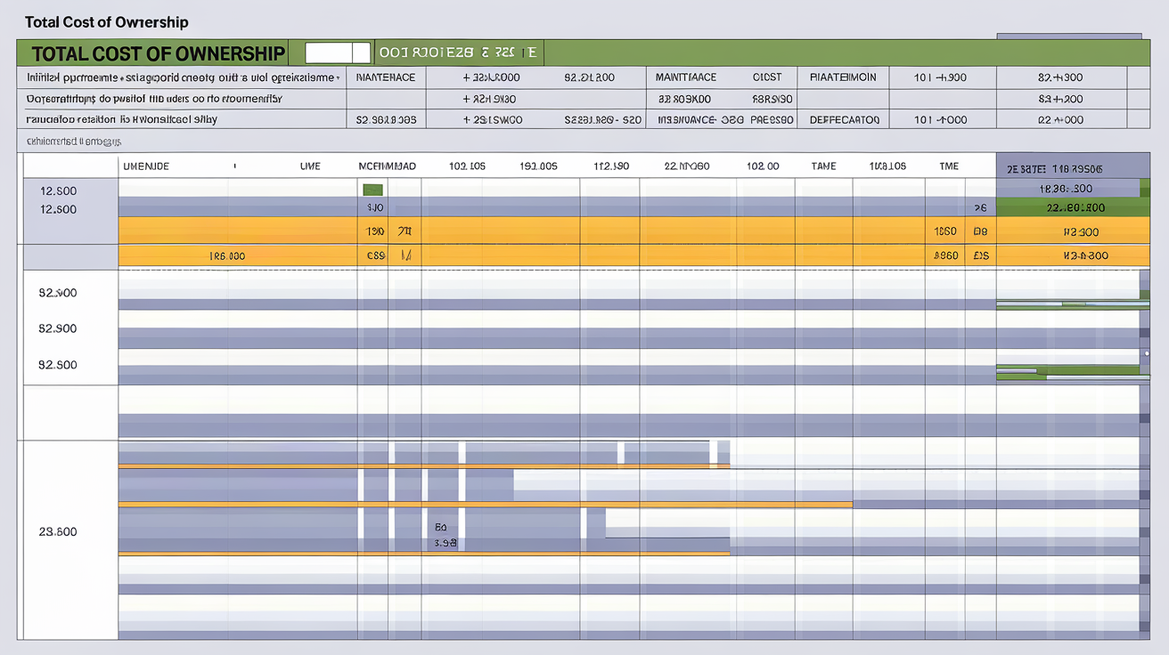 Exemple tableau Excel calcul TCO