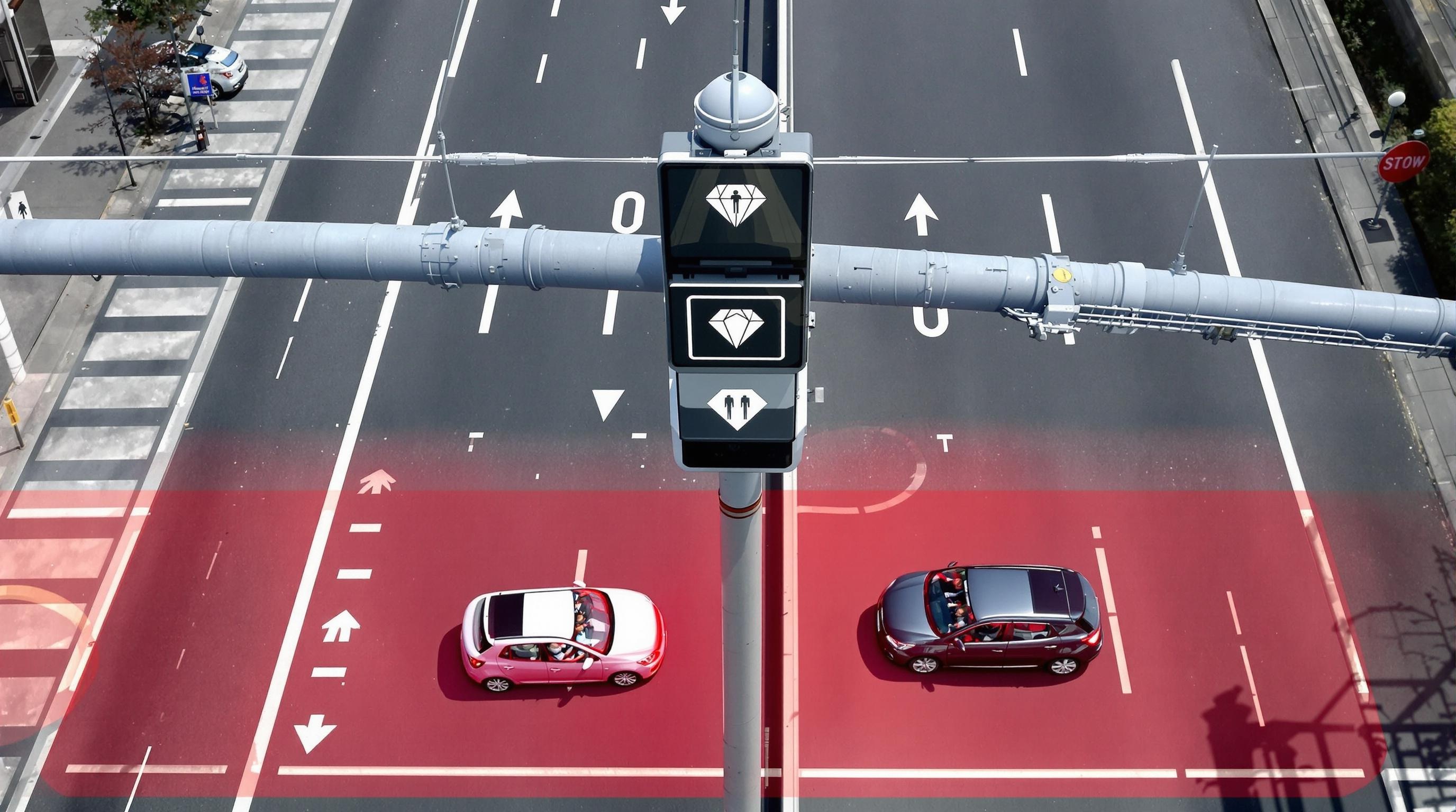 périphérique parisien vidéo-verbalisation IA totem marquage losange voiture flashée