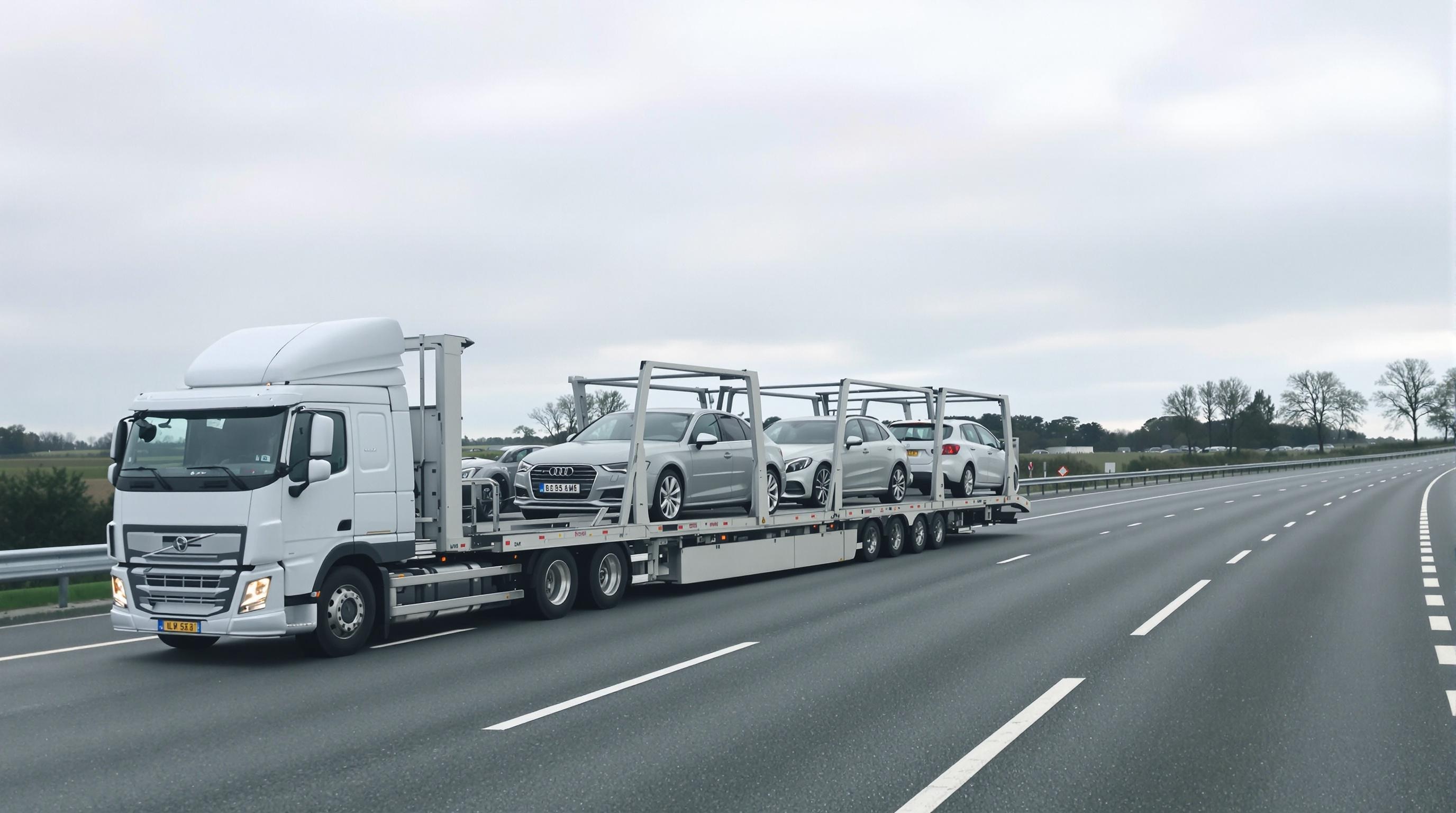 Camion plateau transport auto autoroute France