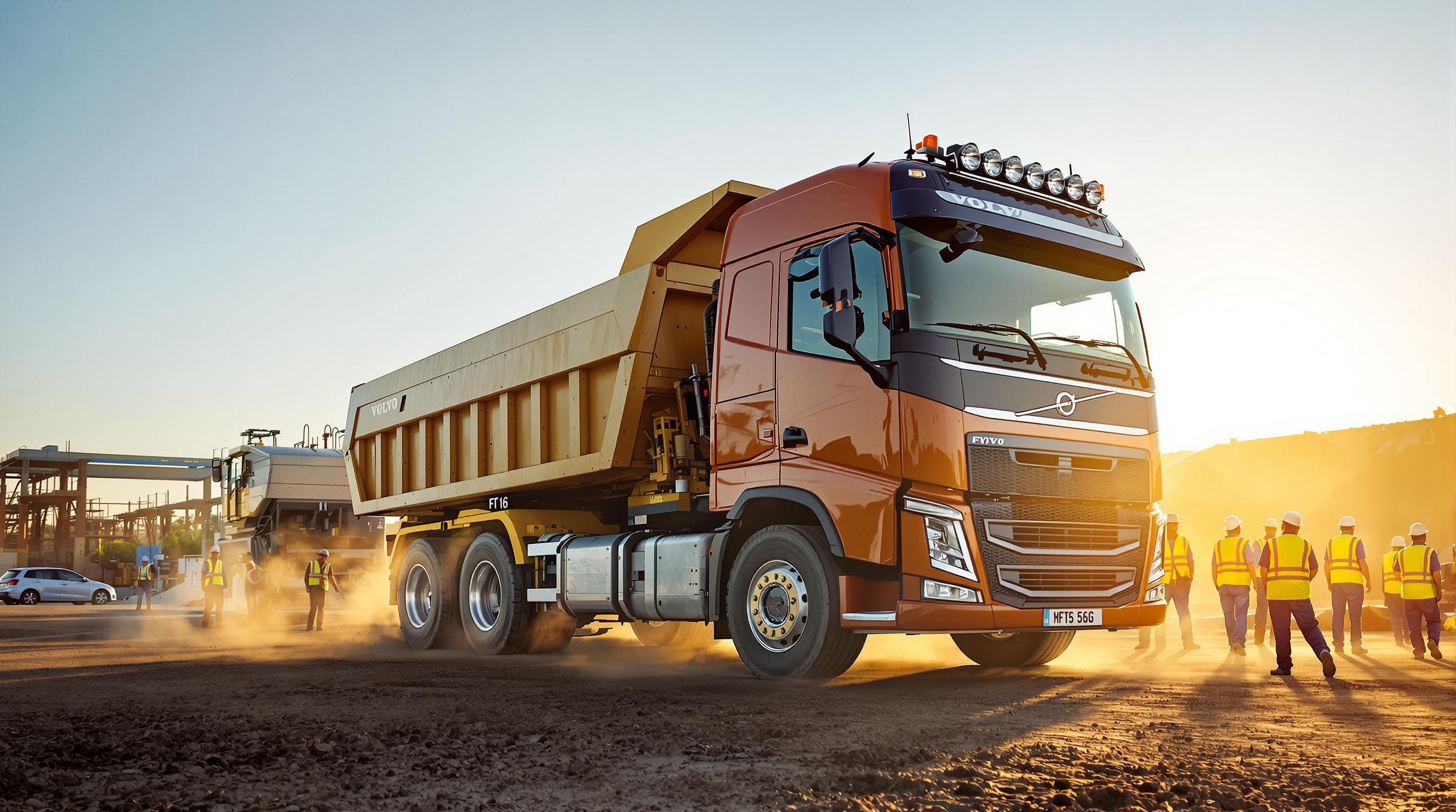Camion Volvo FH16 avec châssis renforcé pour chantier