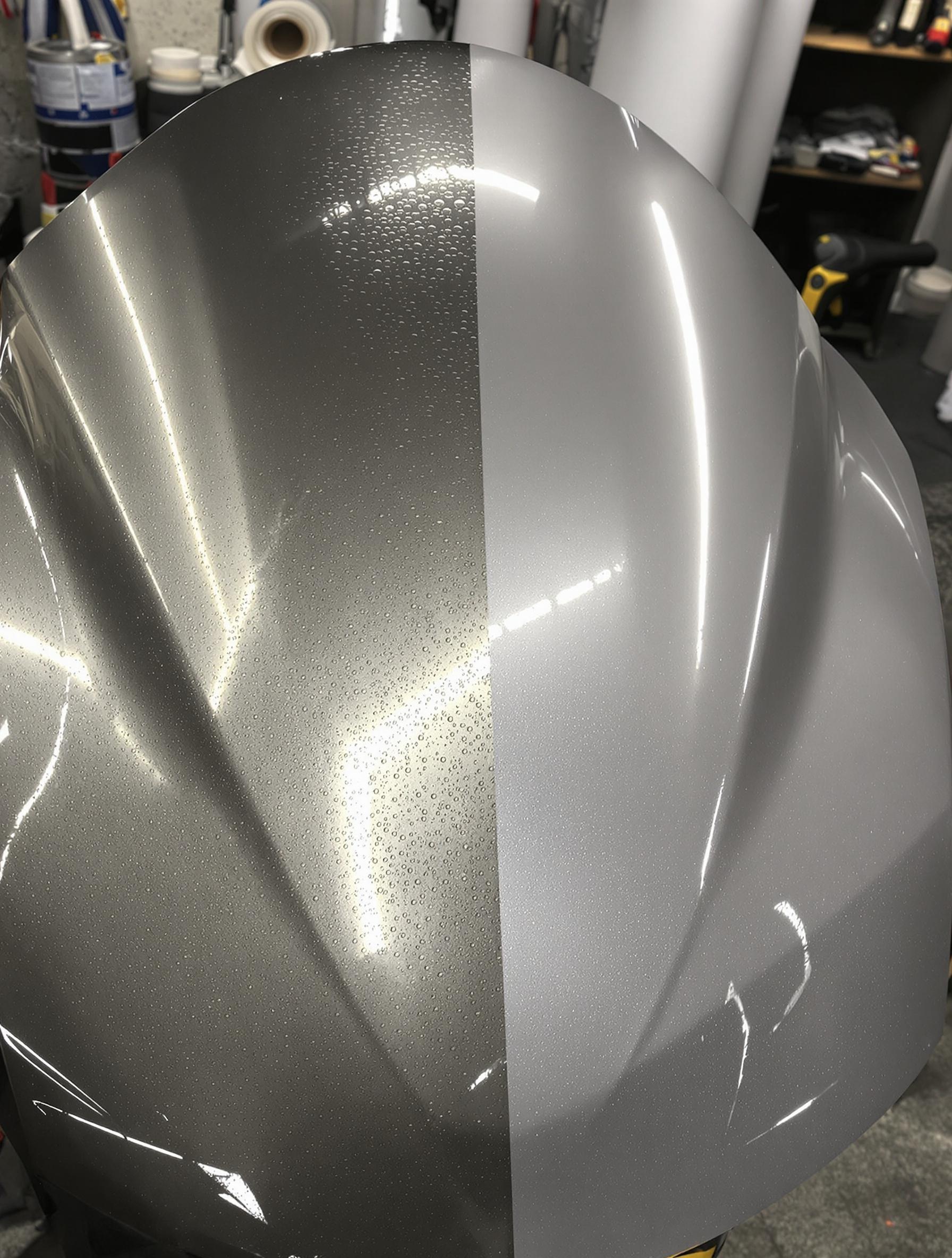 Carénage moto bulles plis film vinyle trop fin