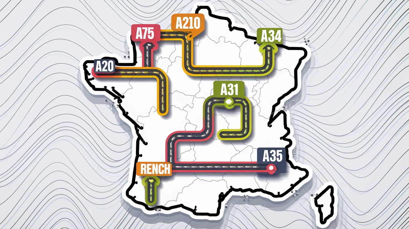 Carte des axes gratuits des autoroutes en France
