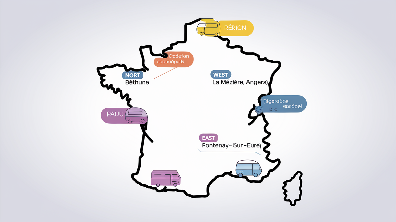 Carte des concessionnaires camping-car en France