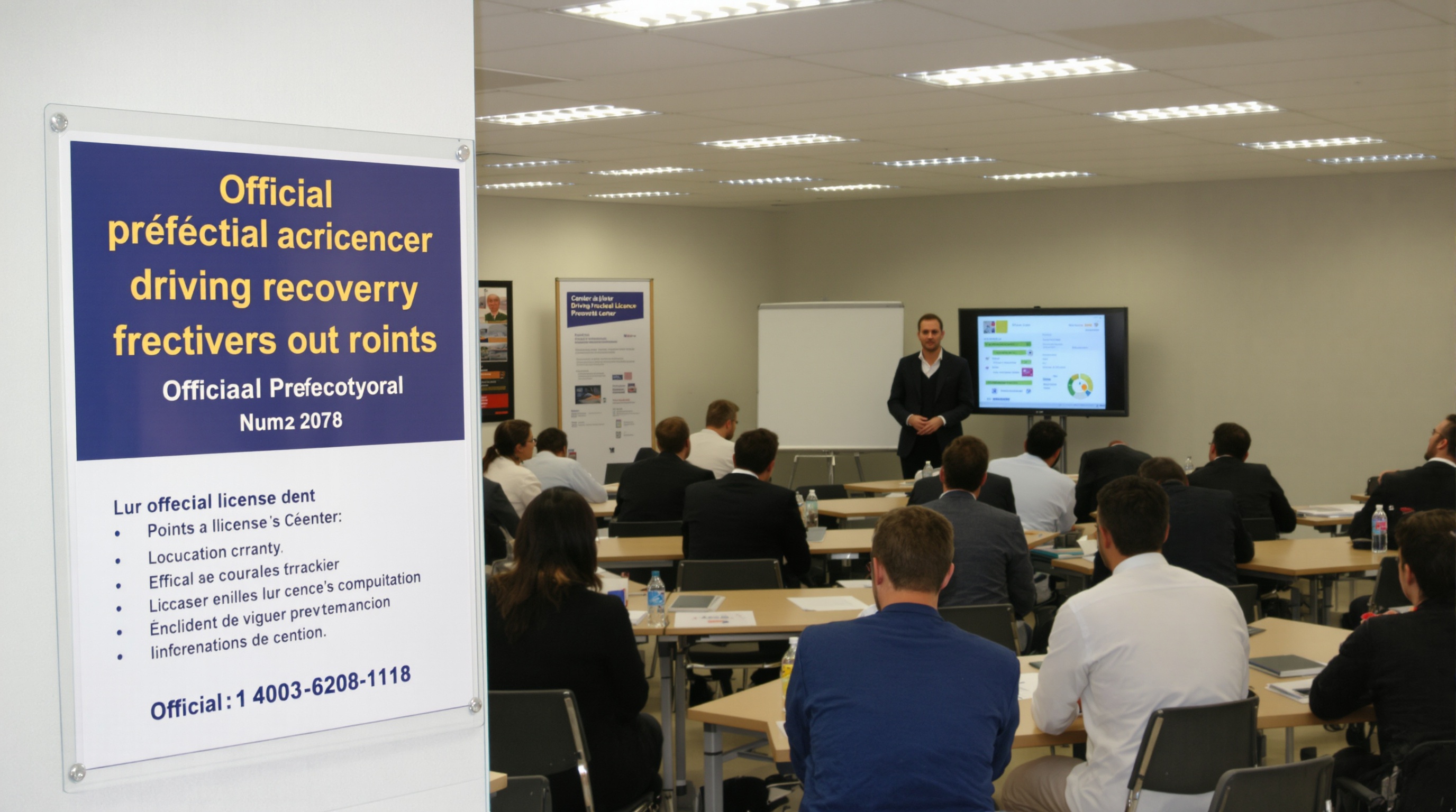 Centre stage récupération moderne et participants concentrés