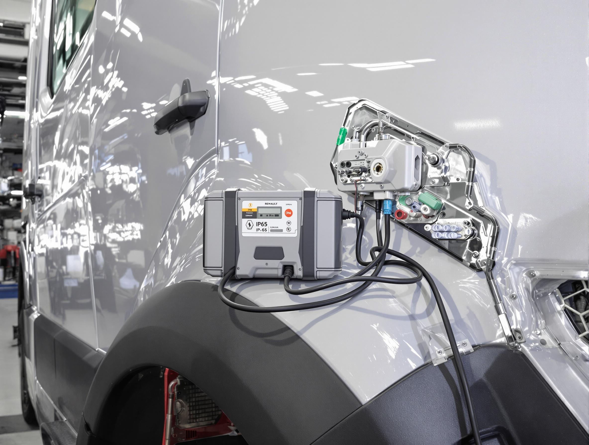 Chargeur batterie pro IP65 sur Renault Master atelier