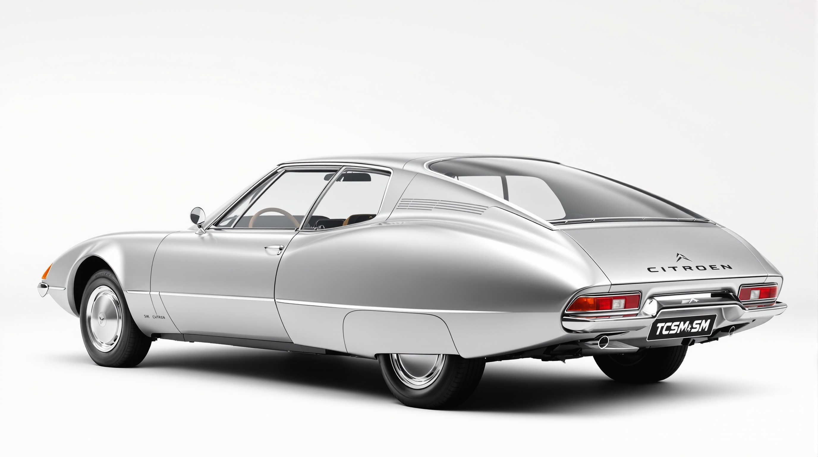 Citroën SM profil poupe tronquée kammback design aérodynamique seventies