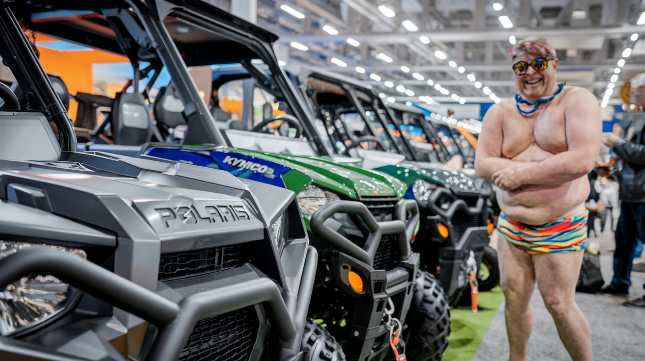 Logos Polaris Kymco Segway salon négociation atypique.