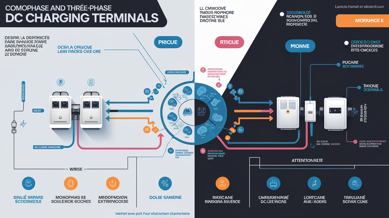 Comparaison entre bornes monophasées, triphasées et DC pour entreprises