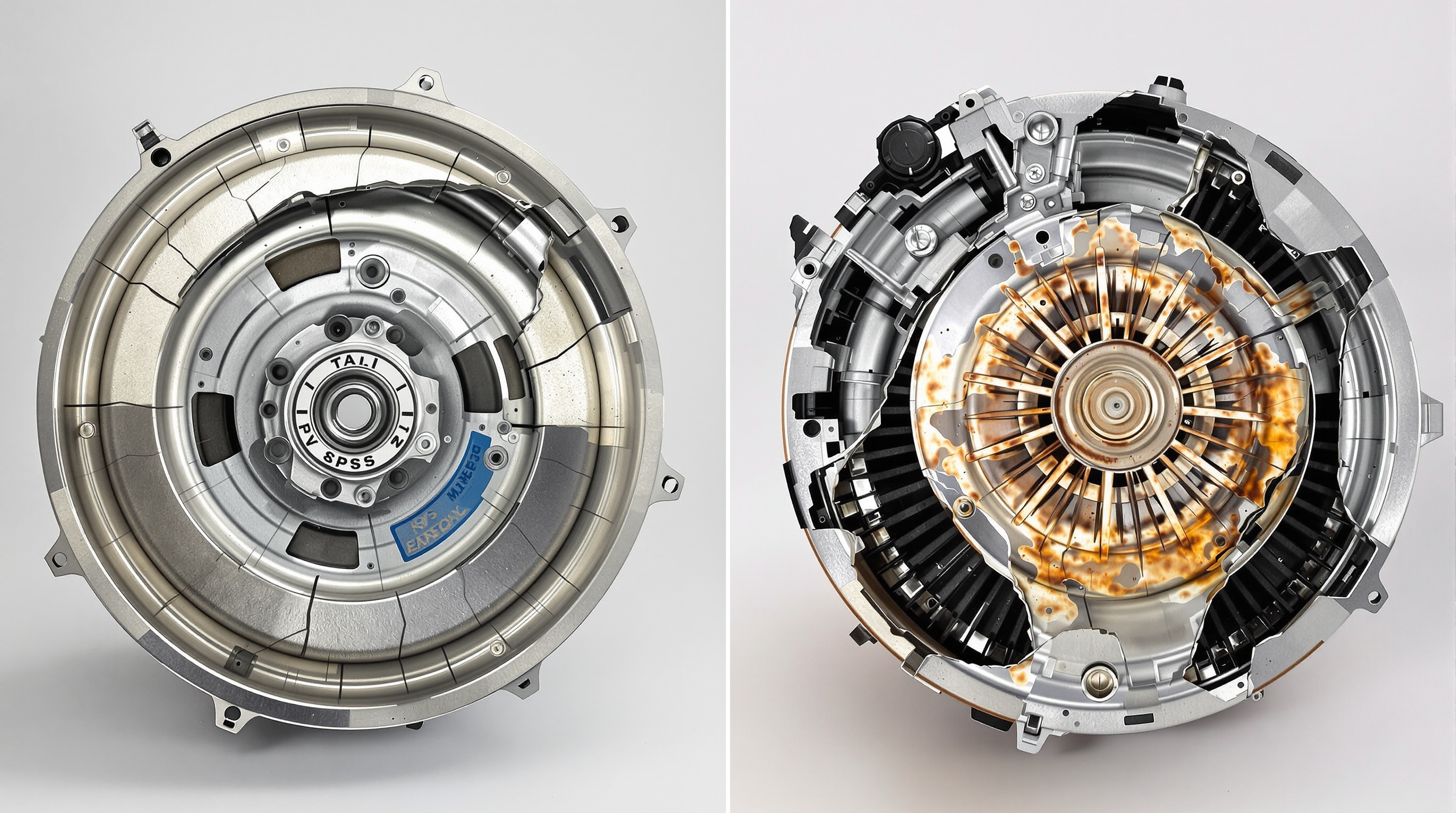 Comparaison variateur VSP état neuf versus variateur détruit par débridage