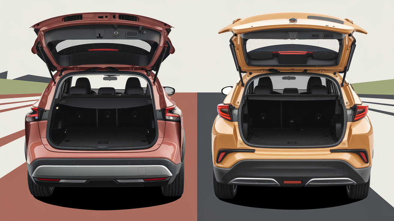 Comparatif volume coffre Nissan Qashqai vs Toyota C-HR