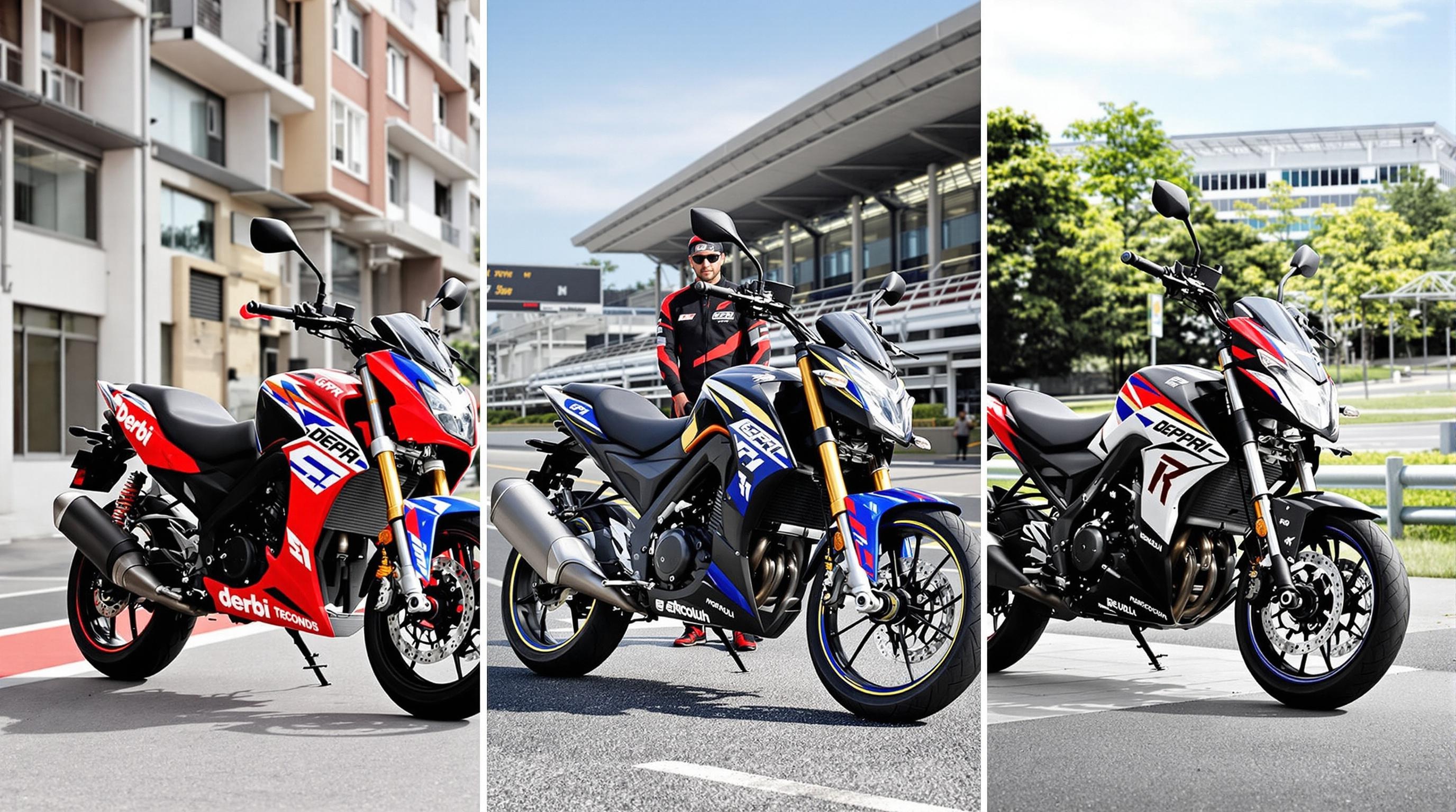 Comparatif visuel des modèles Derbi 50cc pour usage urbain, loisir et compétition