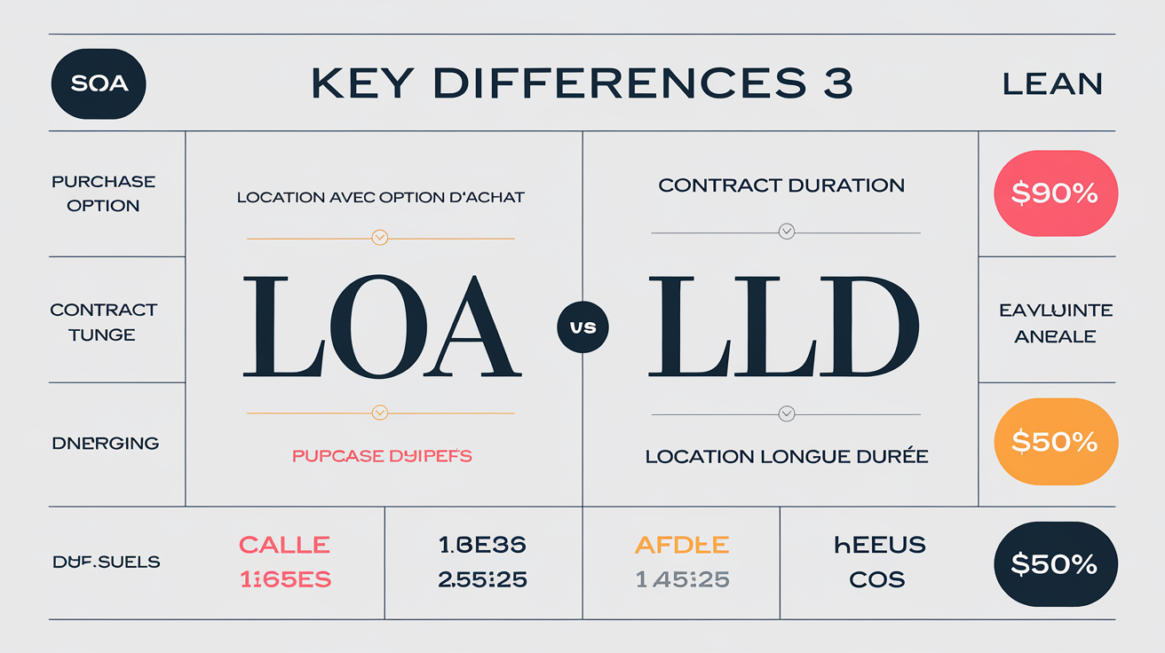 Comparatif entre LOA et LLD pour entreprises