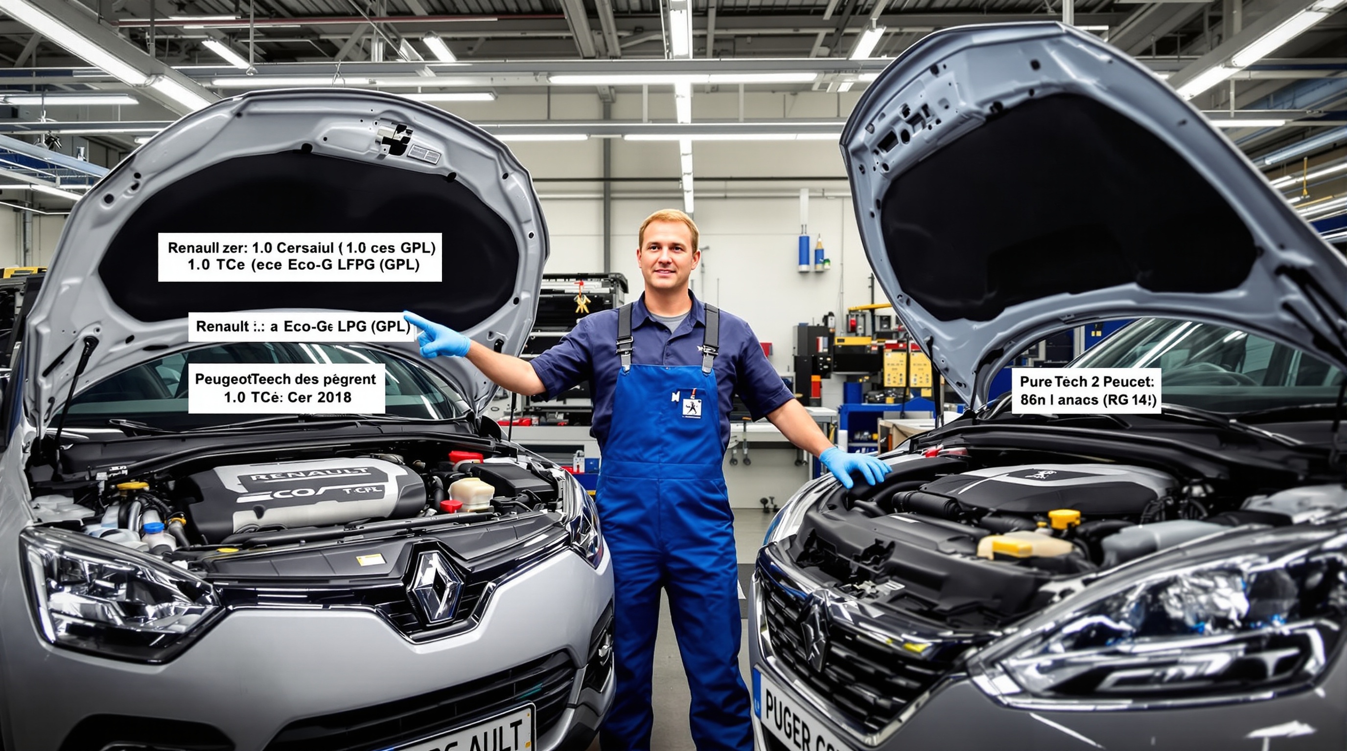 Comparatif Renault 1.0 TCe Eco-G vs PureTech Peugeot atelier