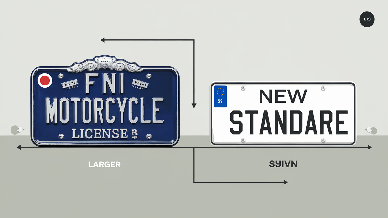 Comparatif visuel plaque moto ancienne FNI vs nouvelle SIV