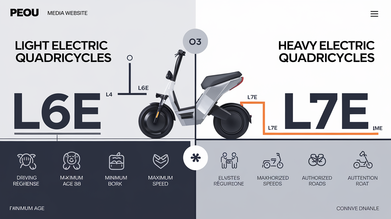 comparatif quadricycle électrique L6e L7e infographie