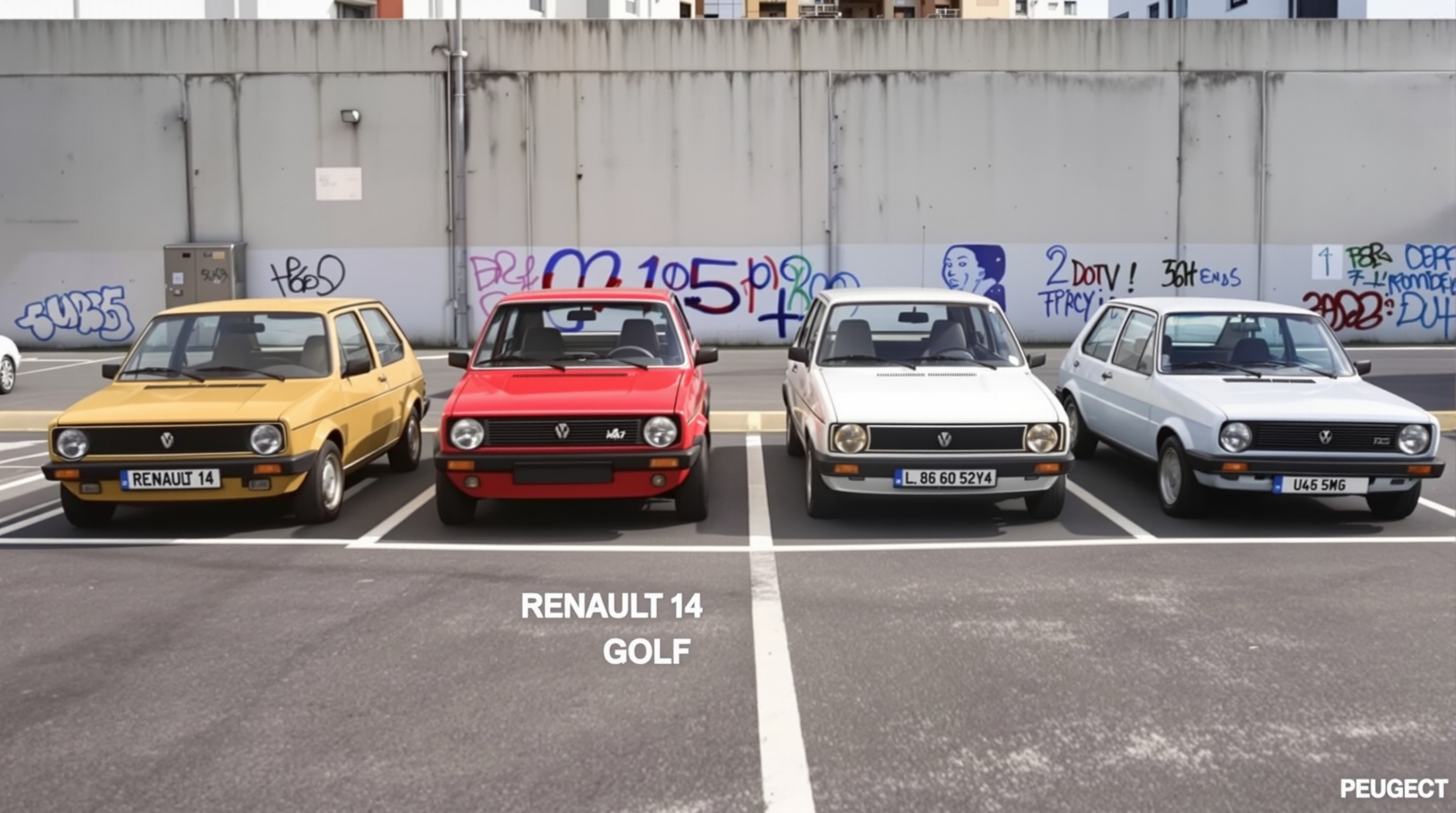 Comparatif Renault 14 Volkswagen Golf R5 Peugeot 104