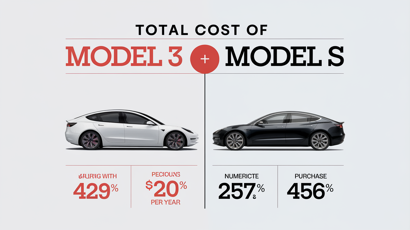 Tableau comparatif du coût total de possession (TCO) Tesla neuf vs occasion
