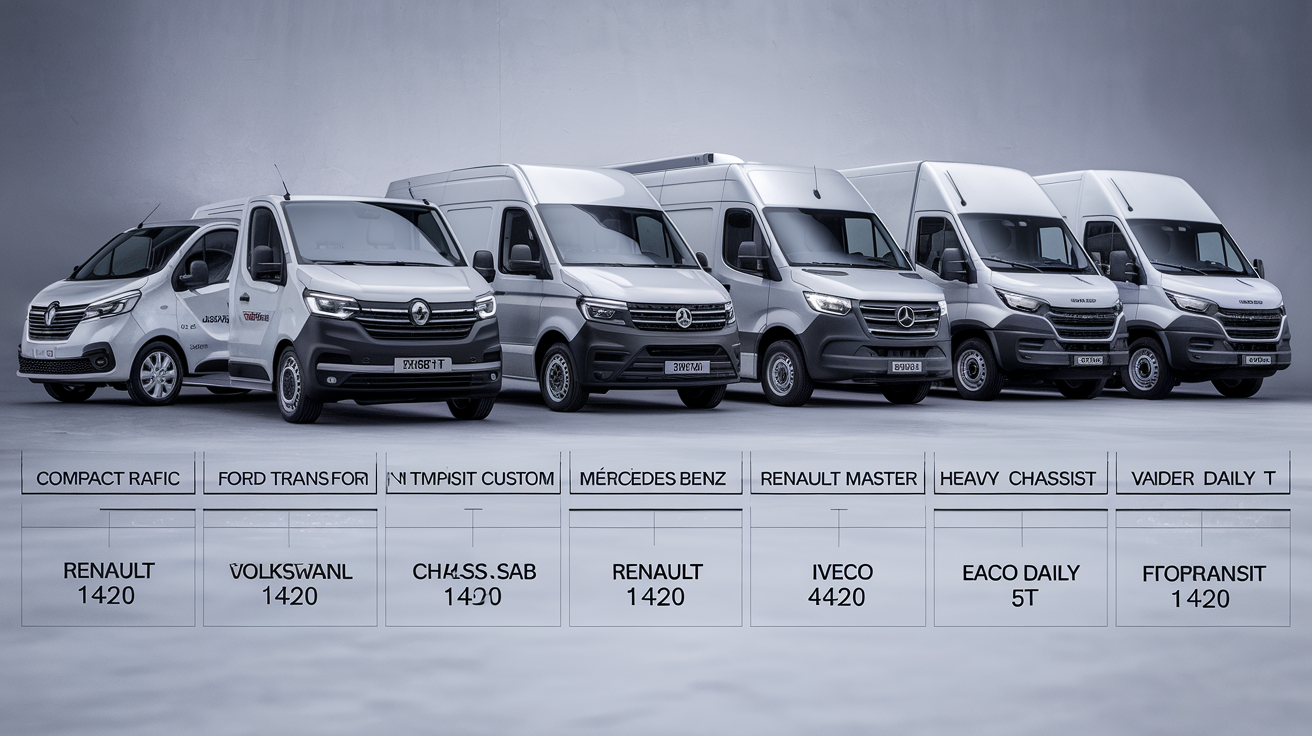 Comparatif de charges utiles utilitaires légers à lourds