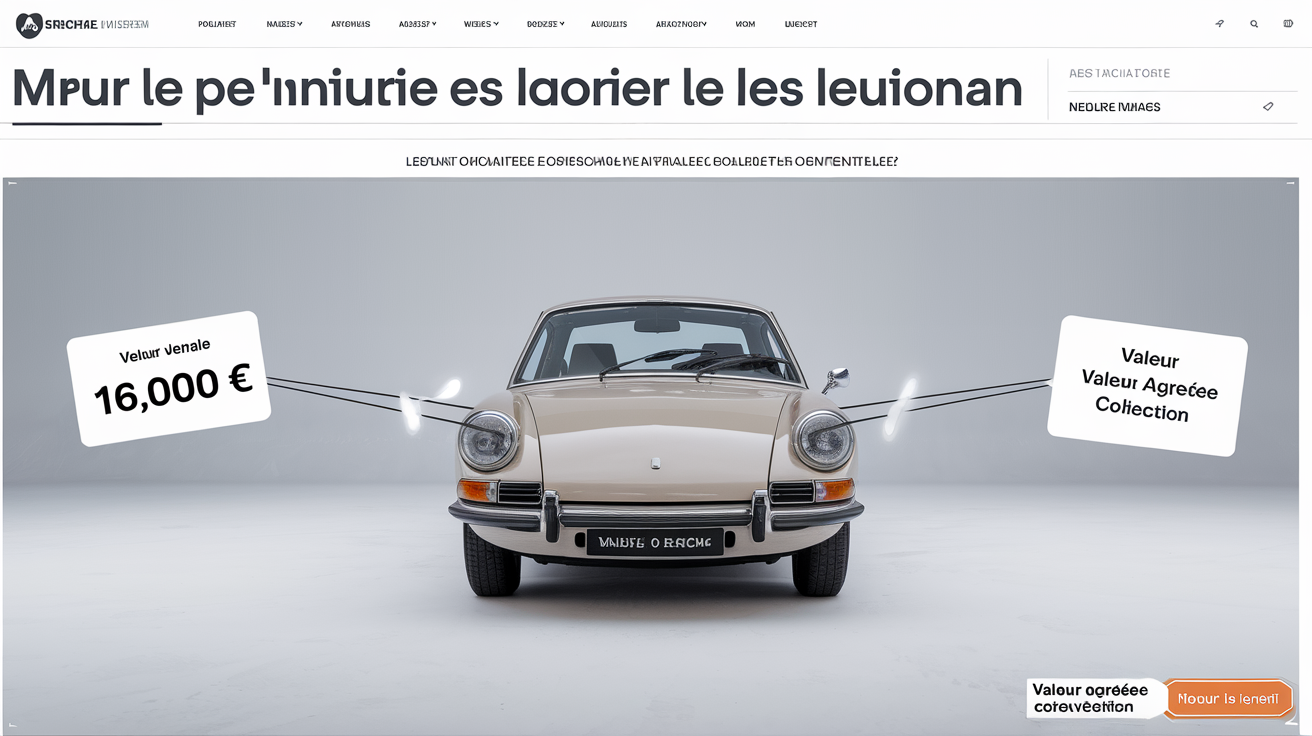 Comparaison visuelle valeur vénale vs valeur agréée assurance collection