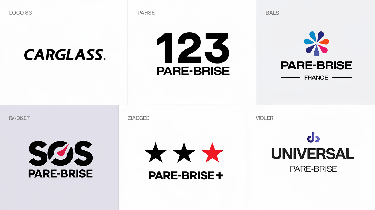 Comparatif des logos des enseignes de remplacement de pare-brise