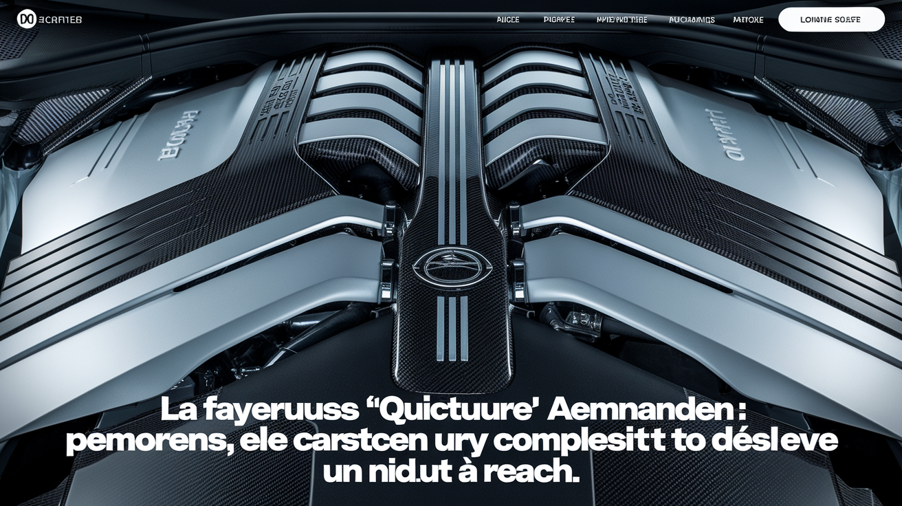 Compartiment moteur allemand moderne très caréné de plastiques. Légende : 'La fameuse 'Qualität' allemande : parfois, elle cache surtout une complexité qui devient un nid à problèmes.'
