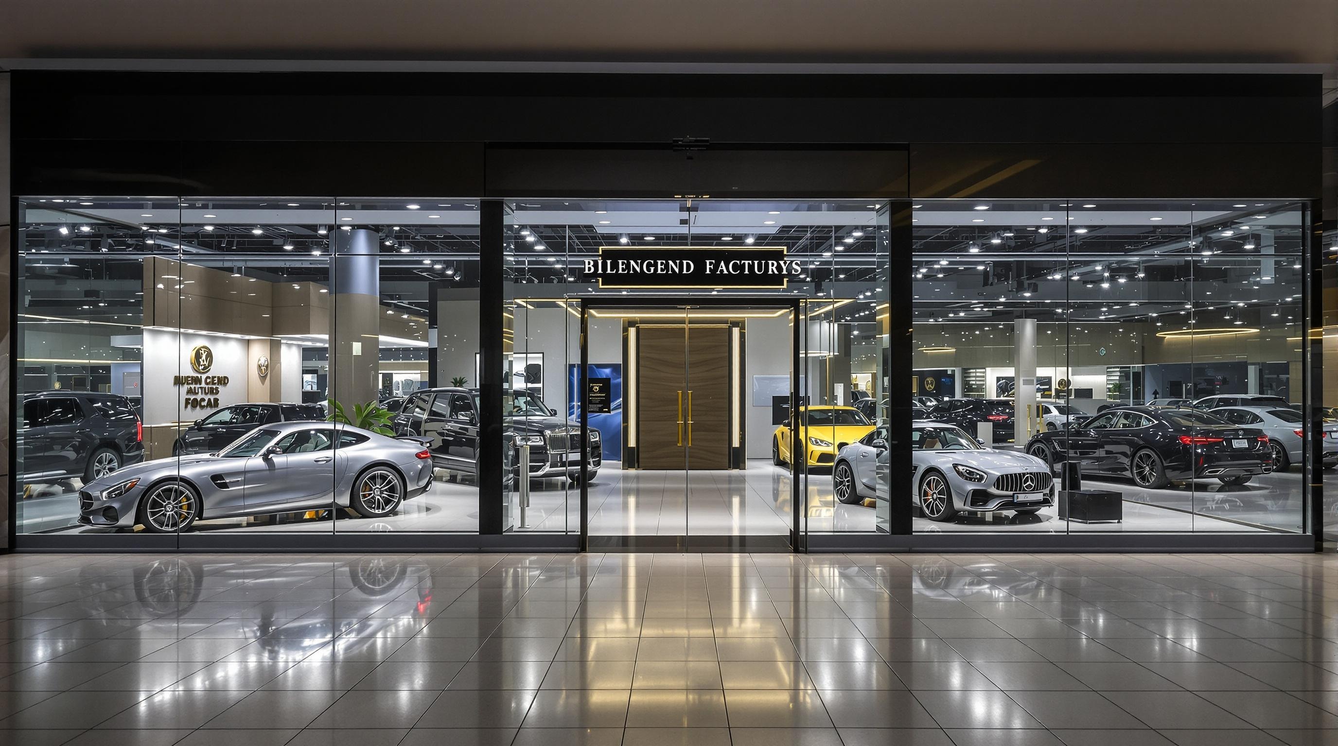 Concessionnaire automobile moderne et luxueux
