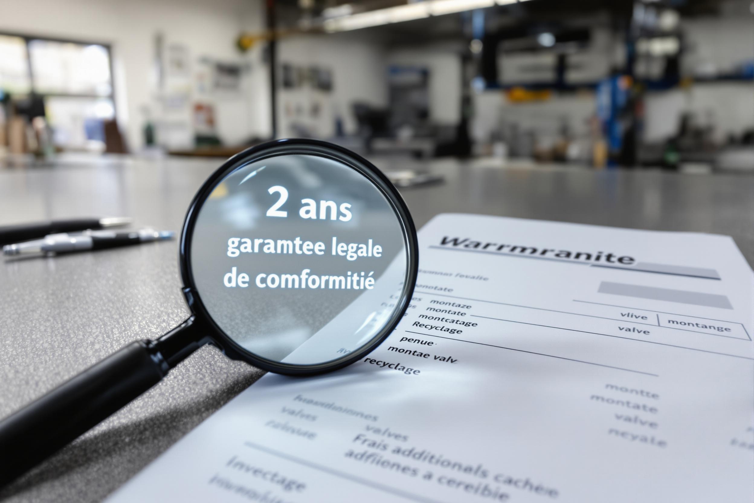 contrat garantie pneu auto facture frais cachés loupe
