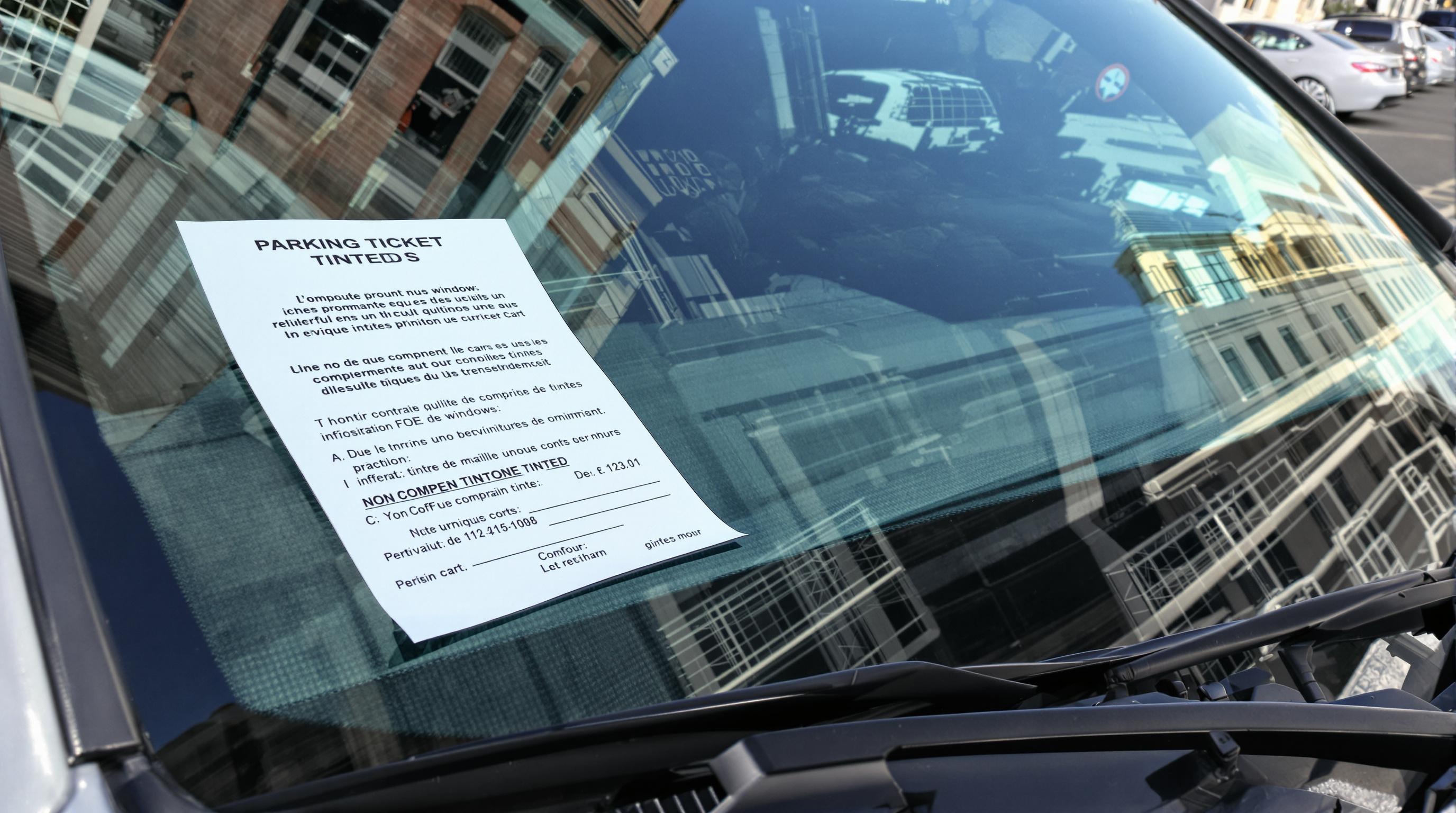 Contravention voiture vitres teintées non conformes