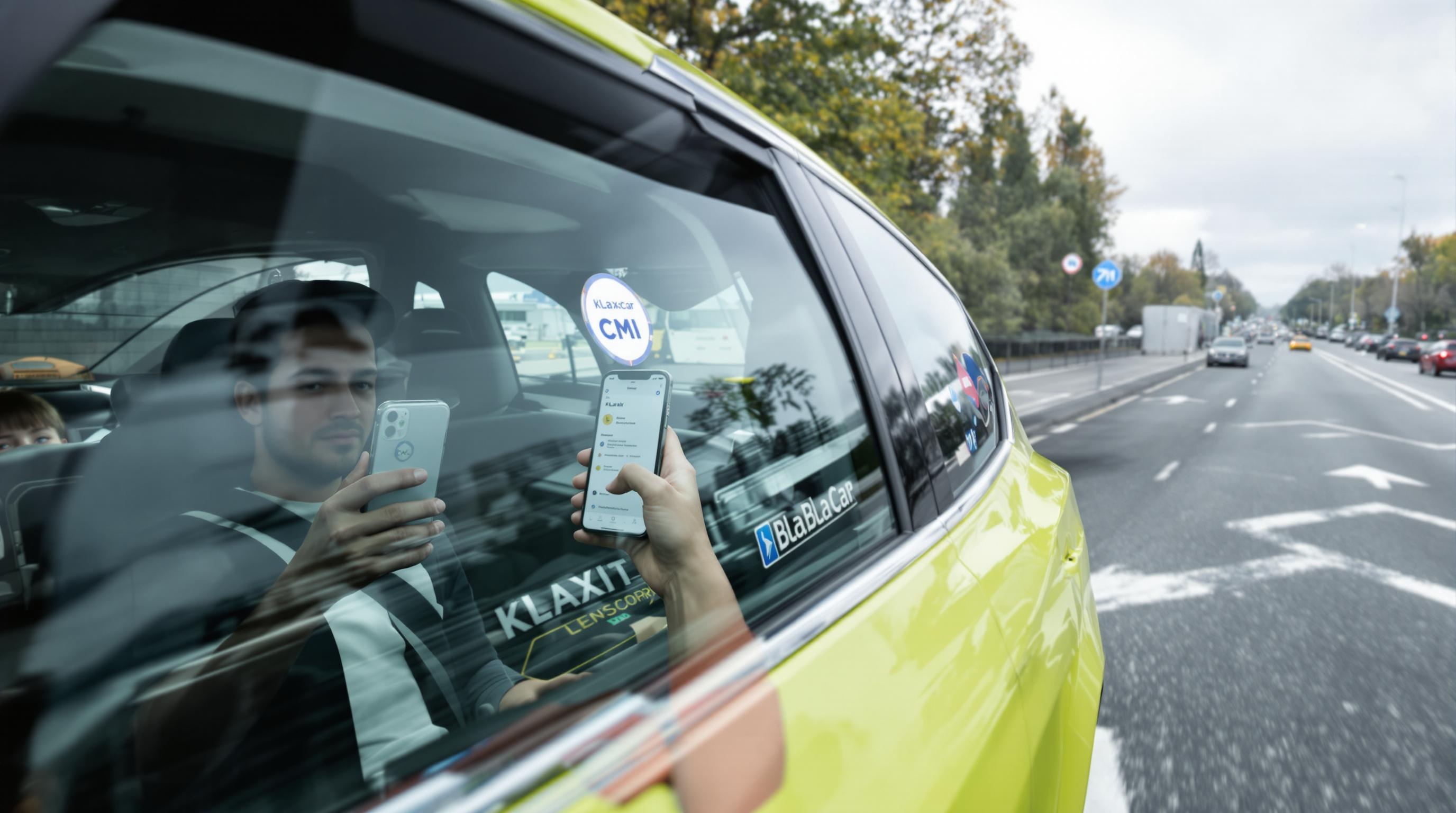 covoiturage application smartphone CMI passagers plaque verte marquage losange Paris