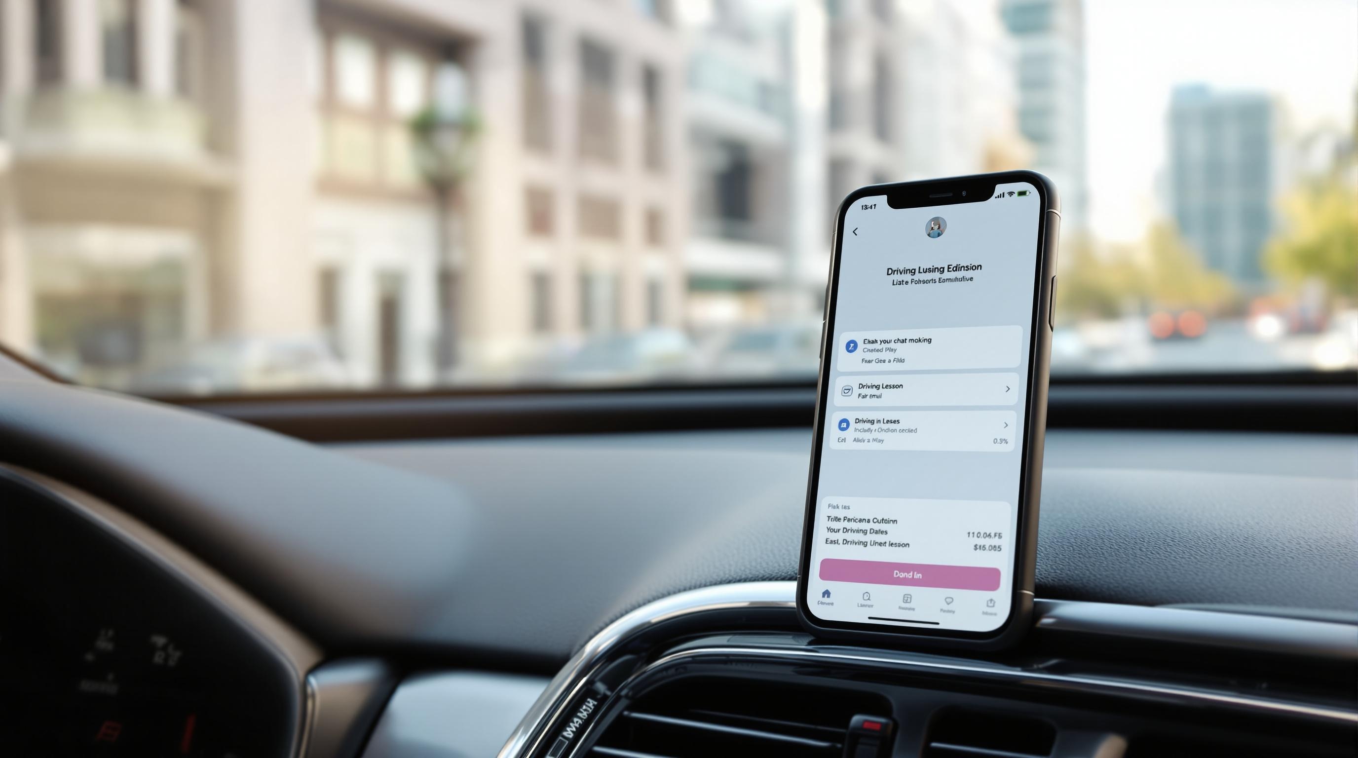 Application de réservation pour les leçons de conduite avec notifications sur smartphone