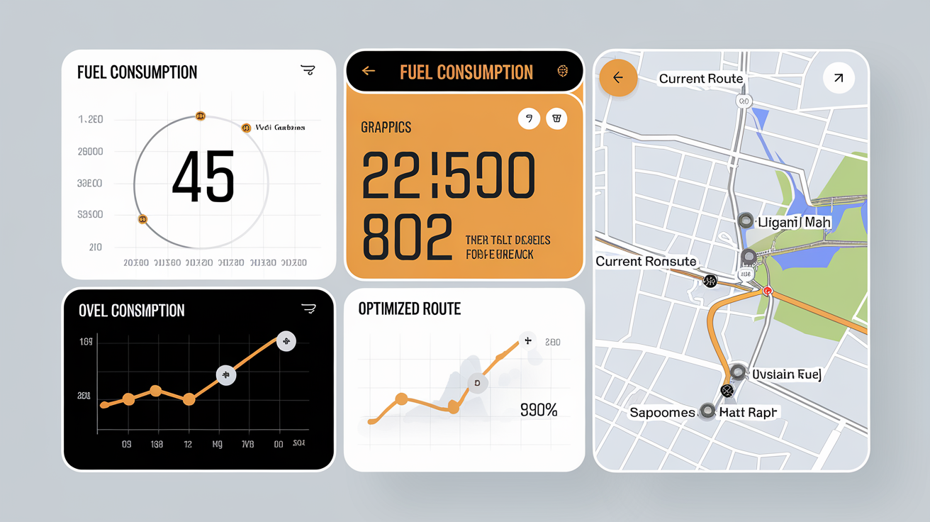 Un écran montrant une interface moderne de télématique