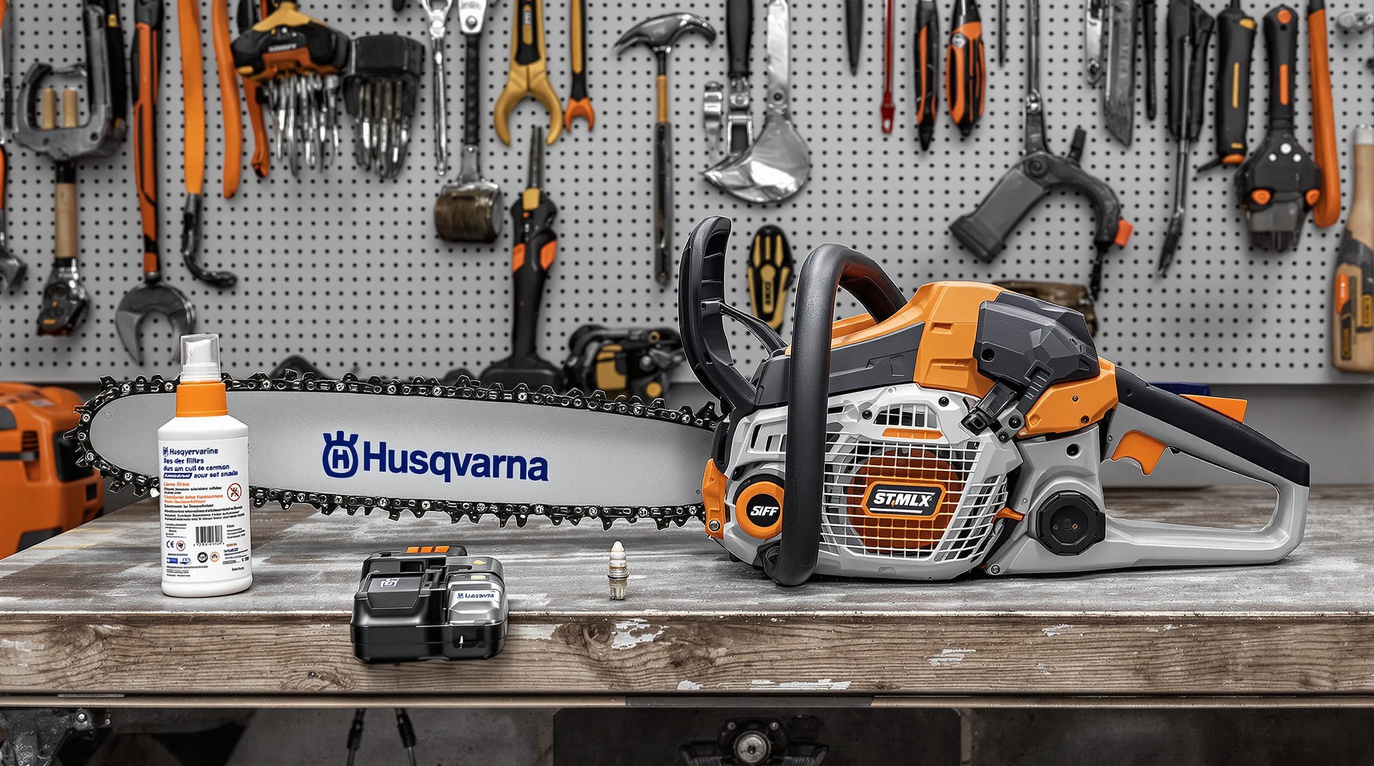 Entretien rapide des outils motorisés Husqvarna : filtre, chaîne, bougie