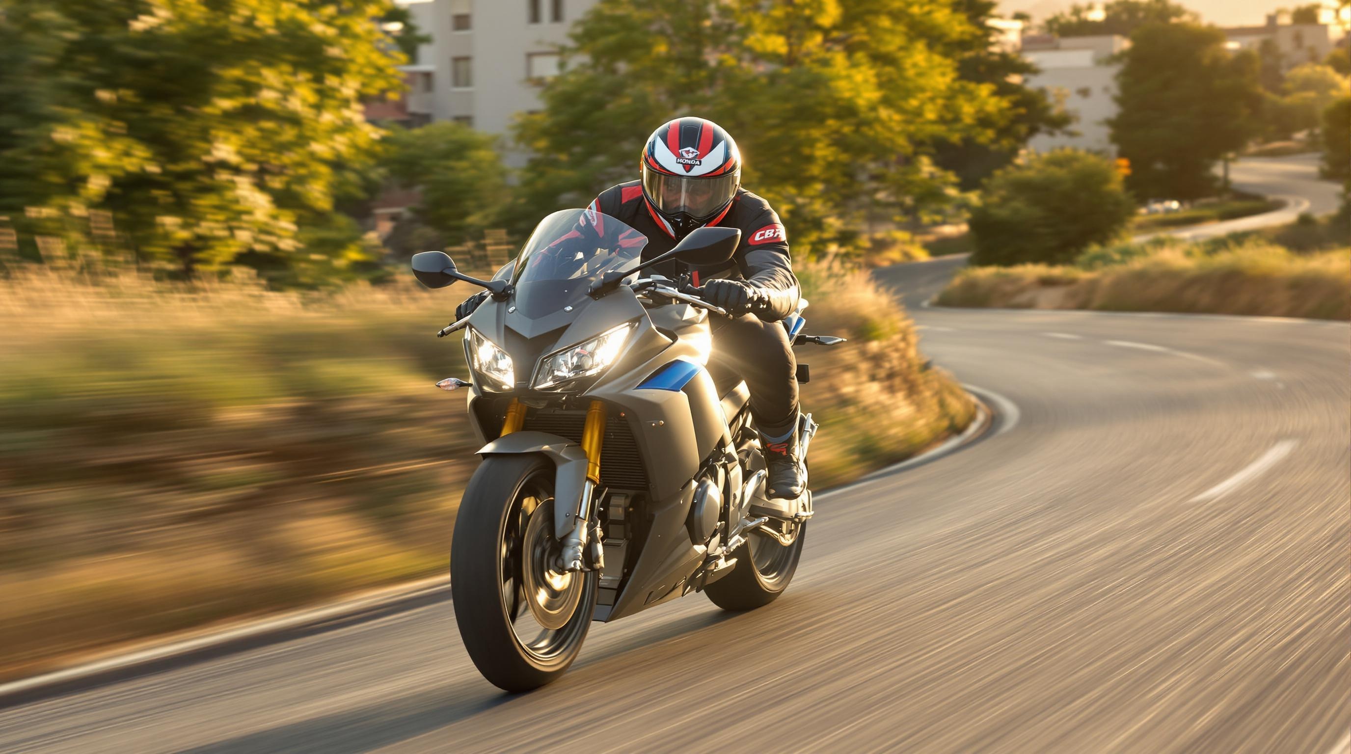 Essai de la Honda CB1000R sur une route sinueuse avec une posture dynamique