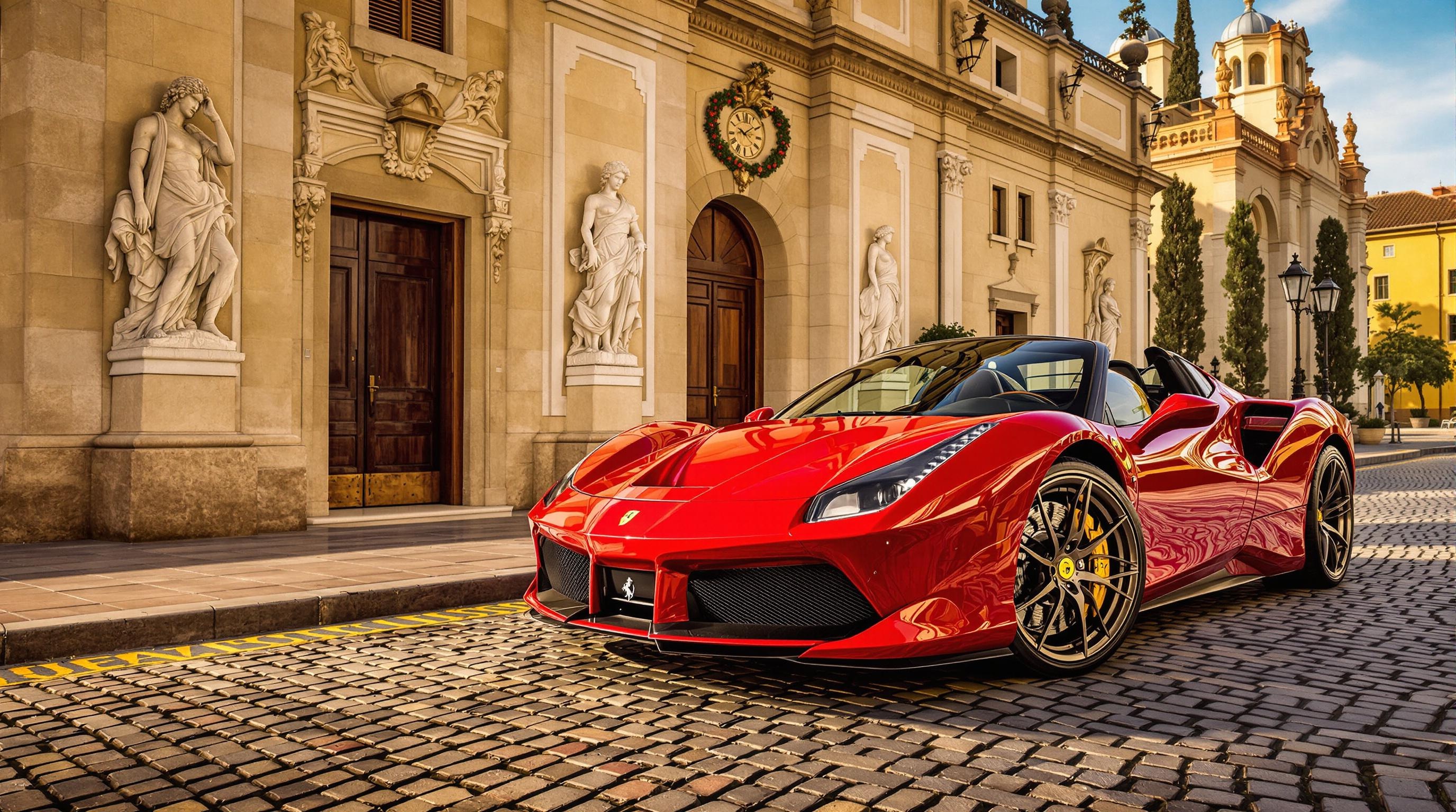 Une photo immersive capturant l’essence de la passion automobile à Maranello.