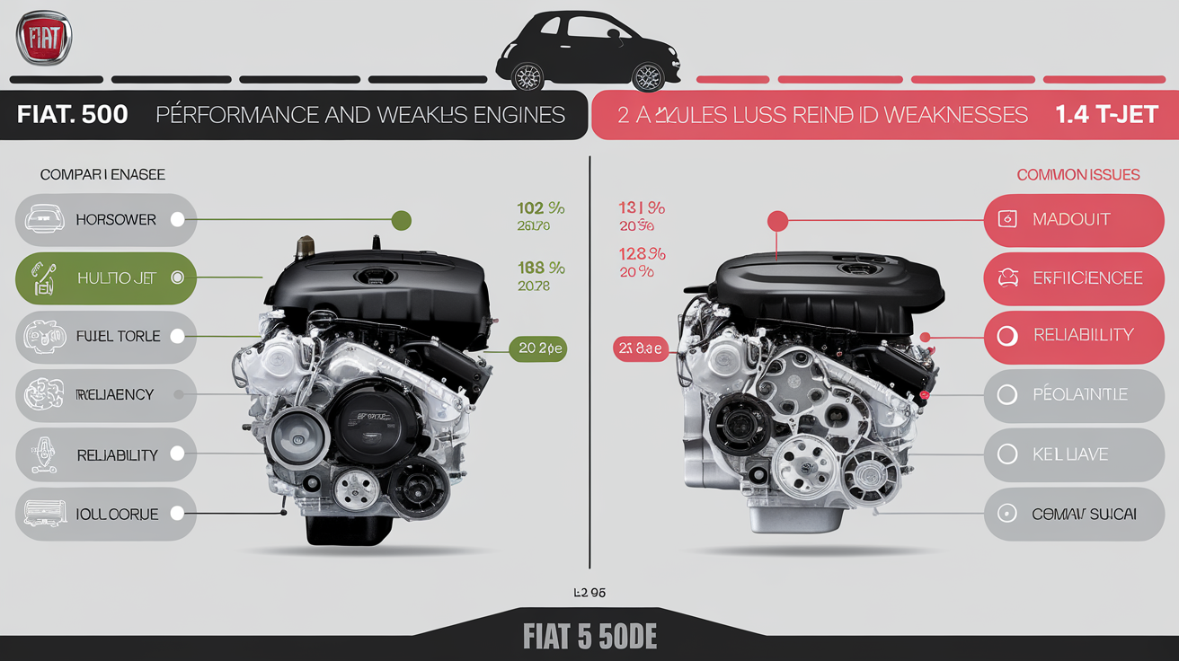 Tableau comparatif performances moteurs Fiat