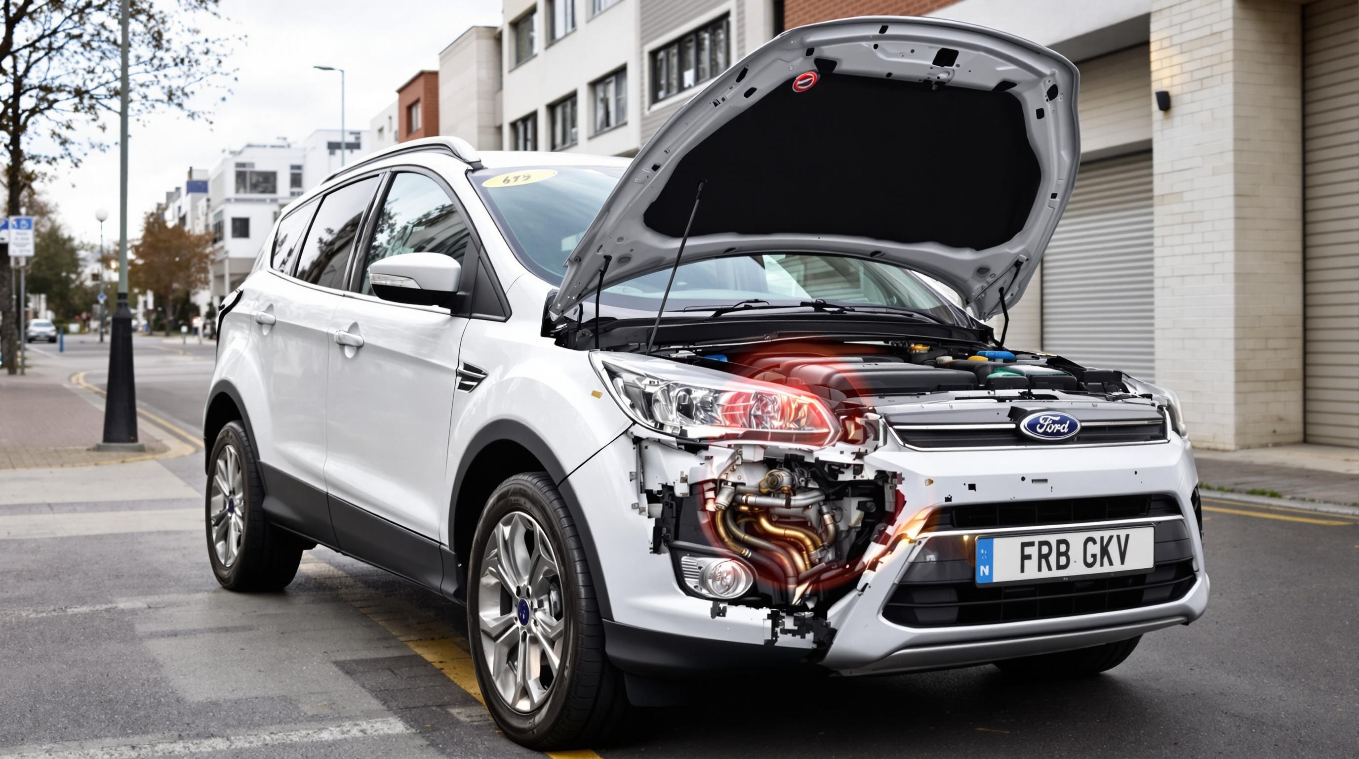 Ford Kuga présentant des signes de défaillance moteur.