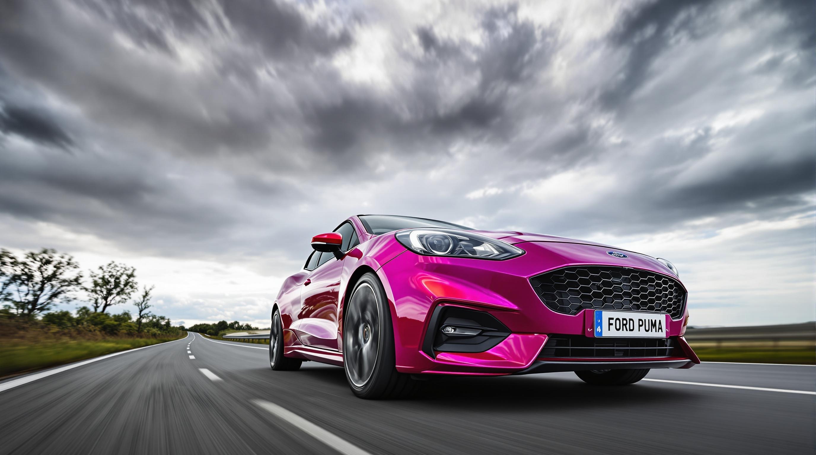 Ford Puma en mouvement sur une route