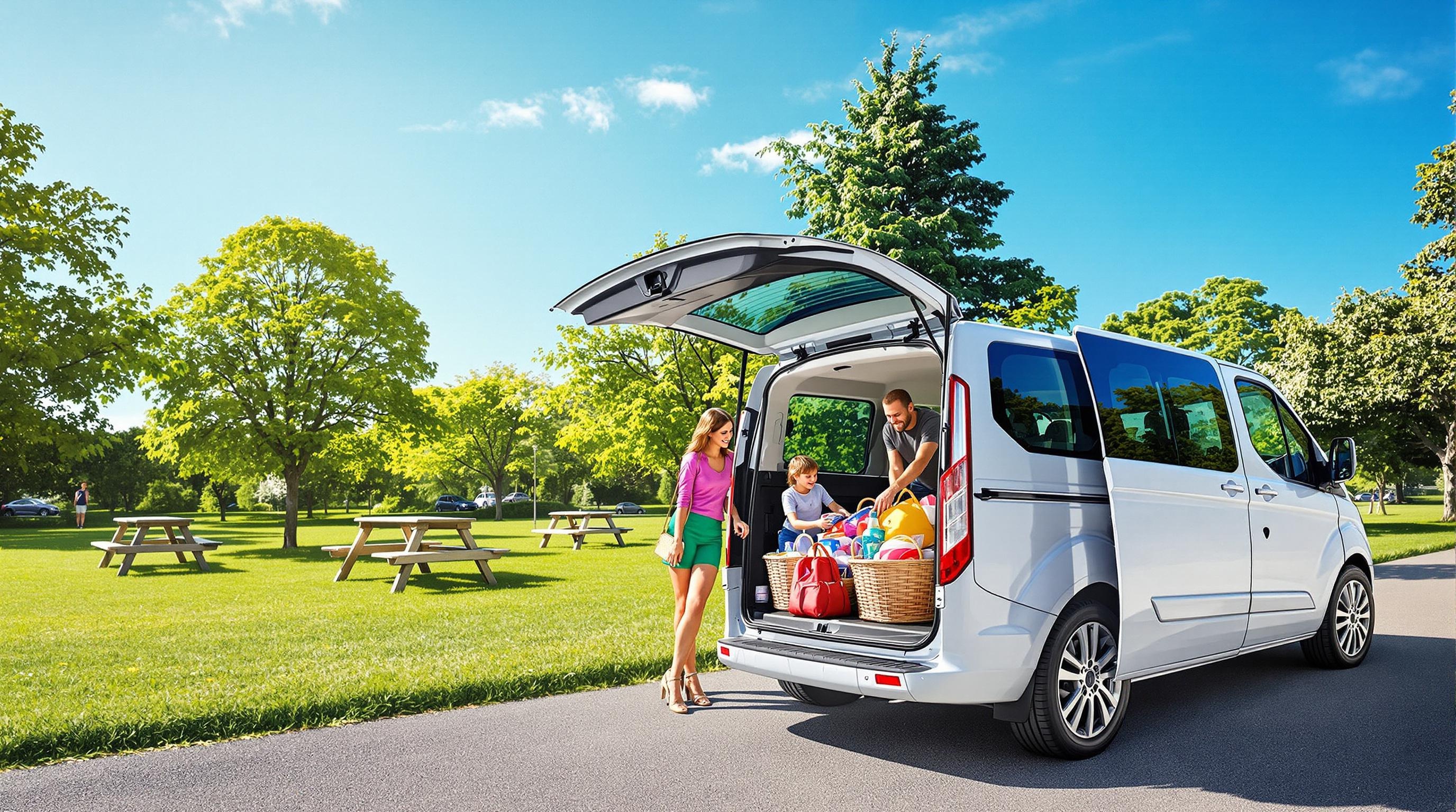Ford Tourneo familial sur une aire de pique-nique