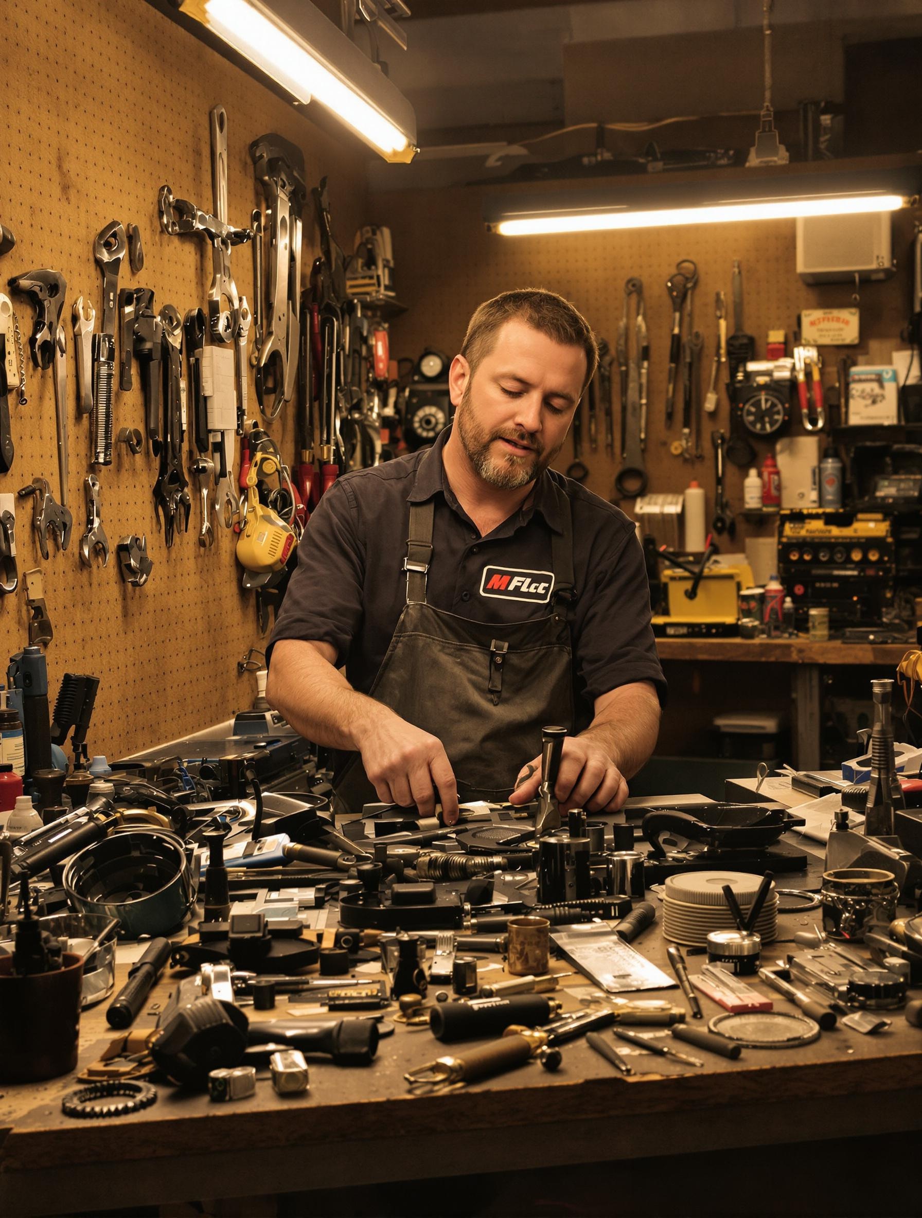 Un garagiste indépendant travaillant dans son atelier.