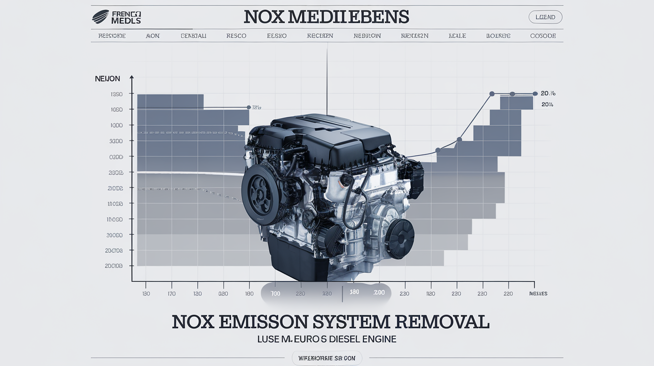 Graphique comparatif des émissions de NOx avant et après suppression de l’AdBlue